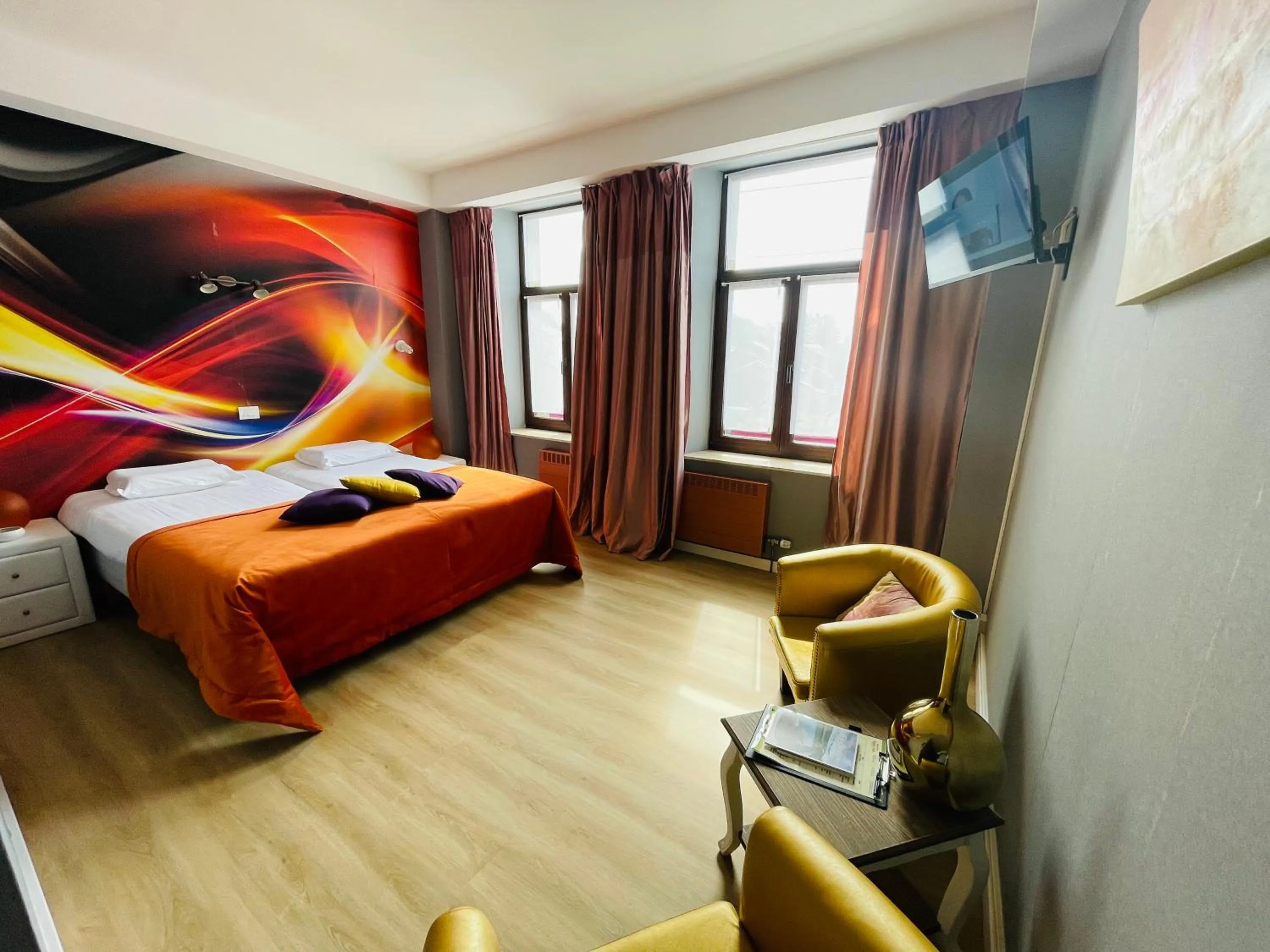 Bed in Hostellerie Sainte-Cécile