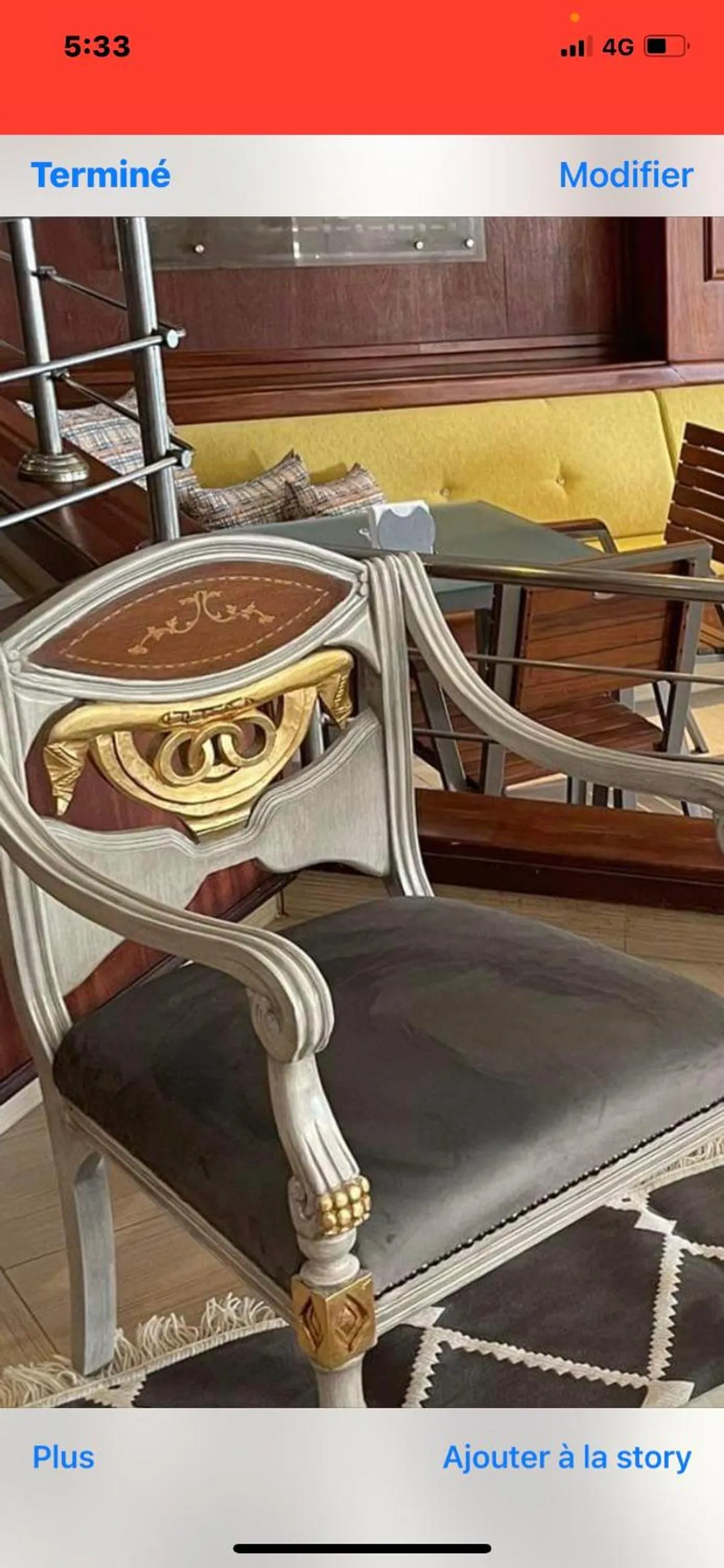 Seating area in Hotel Khella