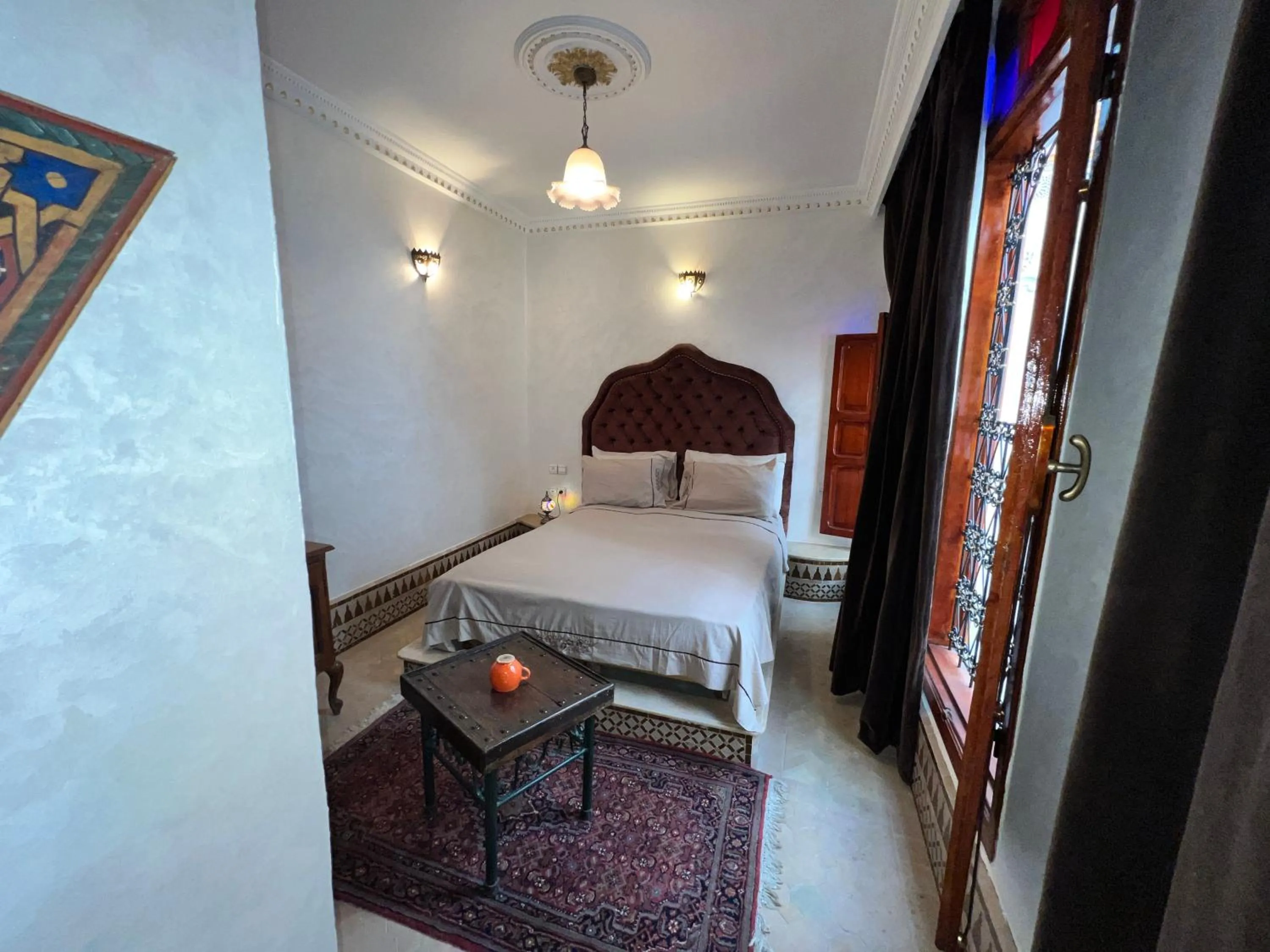 Bed in Fès Riad Scalia Traditional Guesthouse Morocco