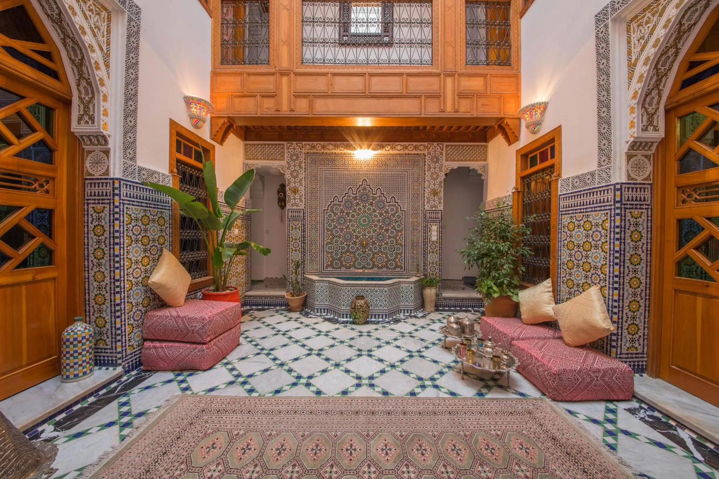 Lobby or reception in Fès Riad Scalia Traditional Guesthouse Morocco