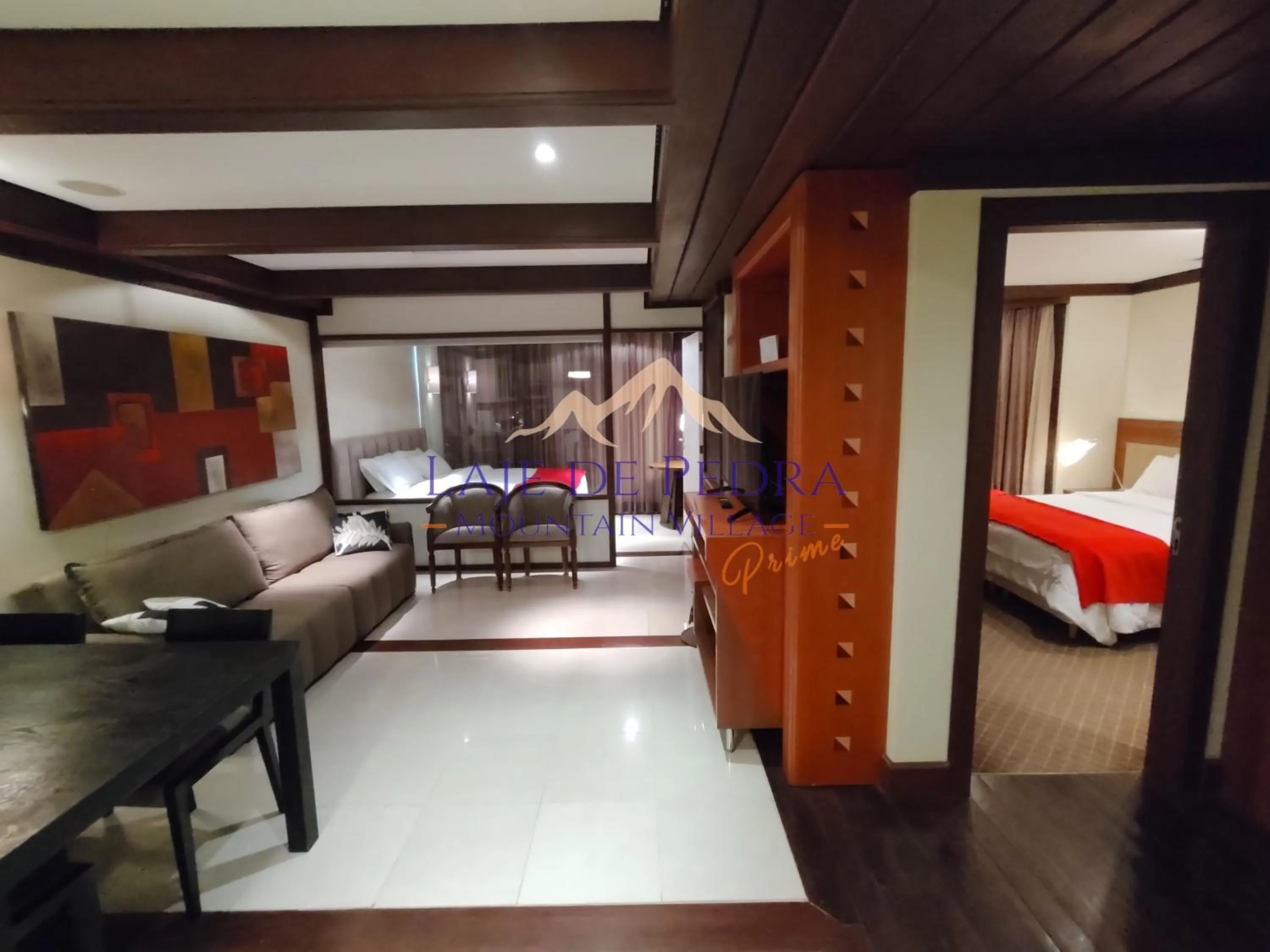 Living room, Bed in Laje de Pedra Mountain VillagePrime