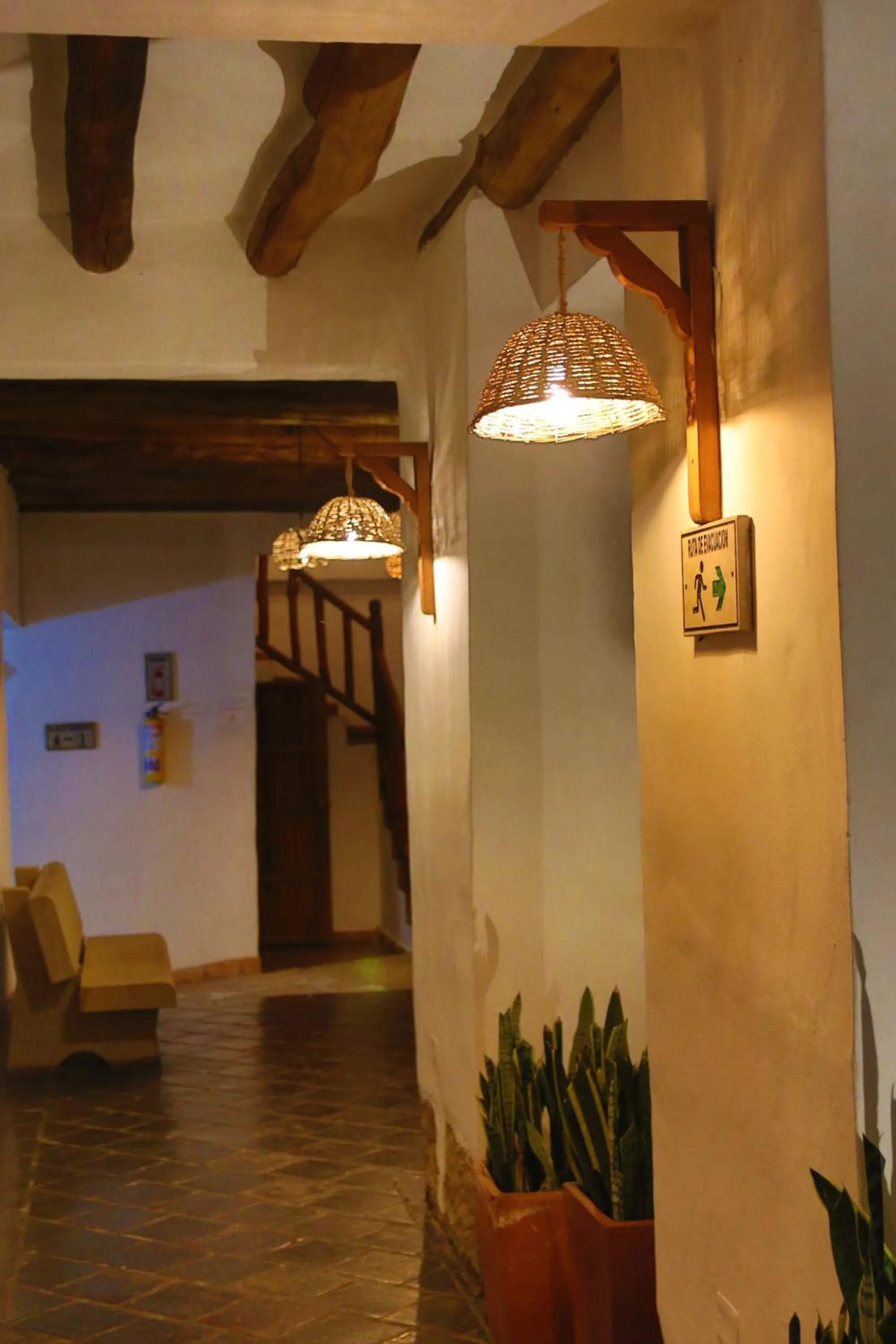 Seating area in Hotel Victoria Barichara