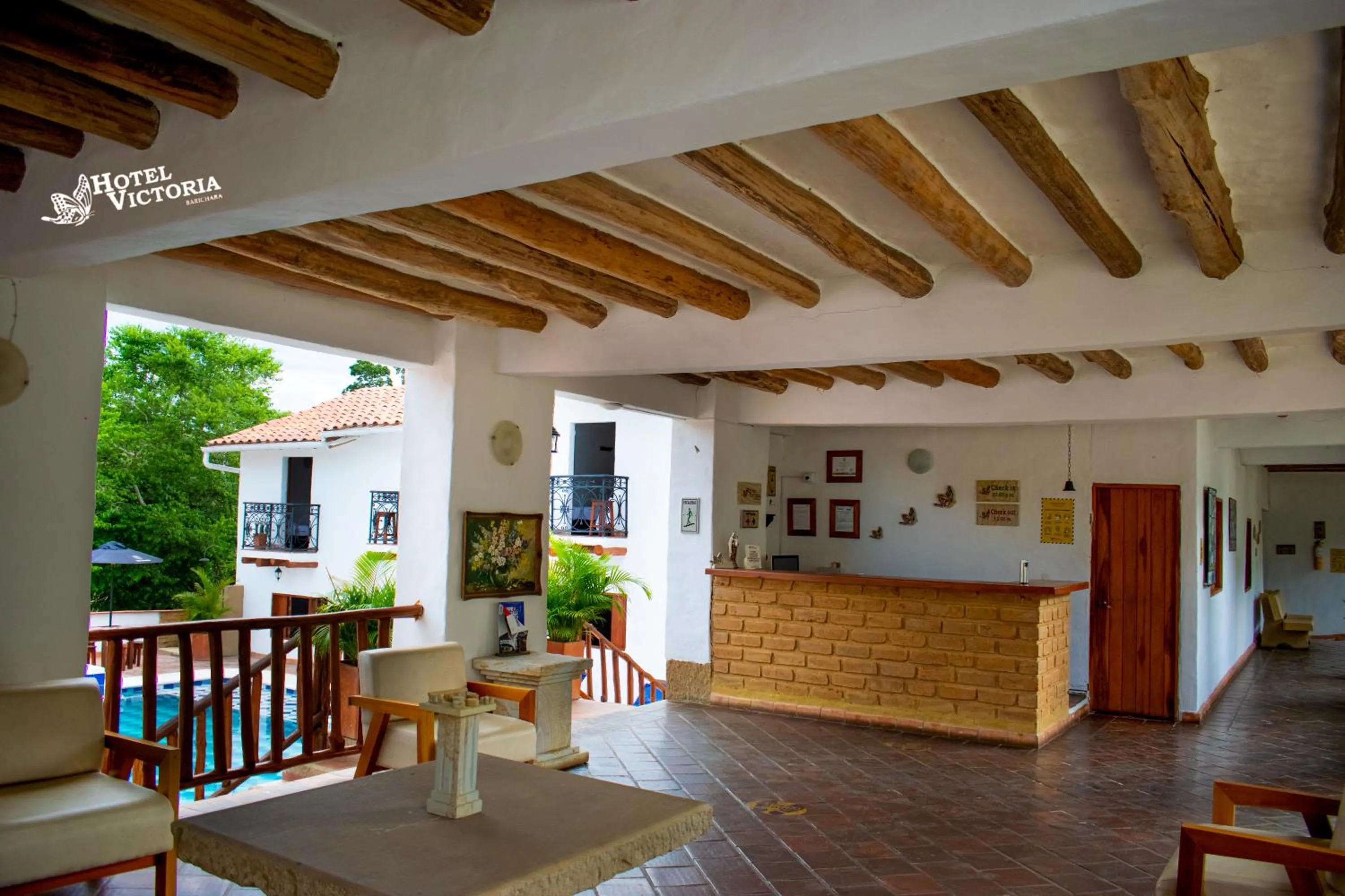 Lobby or reception in Hotel Victoria Barichara