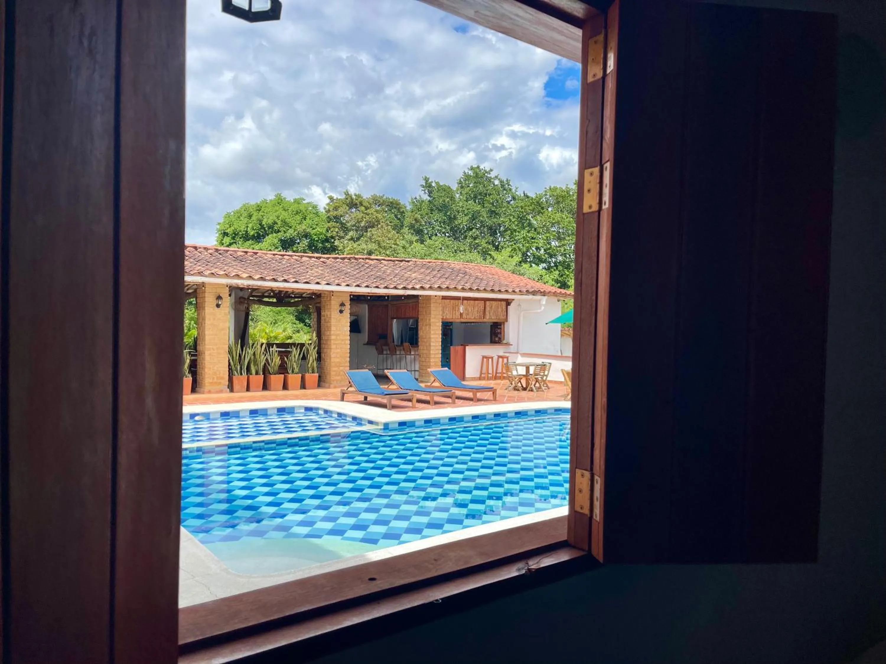 Pool view in Hotel Victoria Barichara