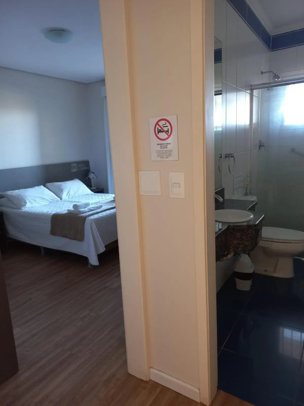 Bathroom, Bed in Pousada Vista da Barra