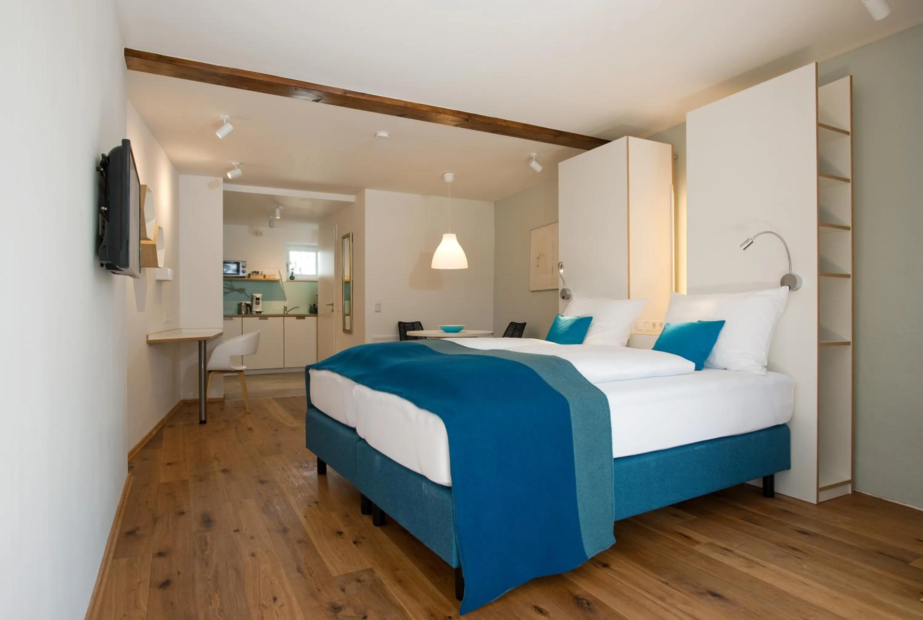 Kitchen or kitchenette, Bed in 1463 Apartmenthaus