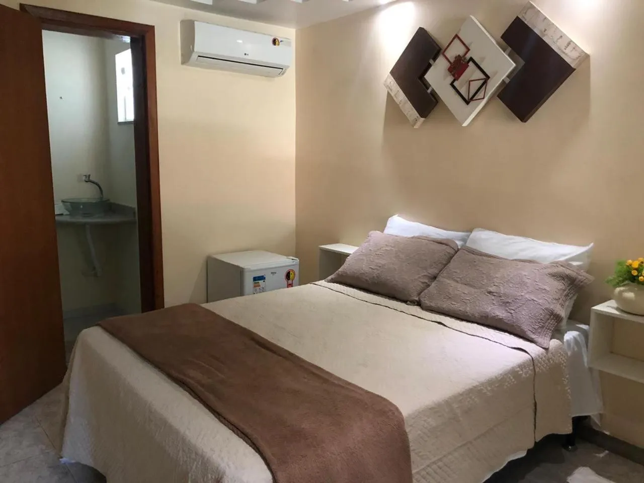 Bed in Pousada Caminho do Pontal