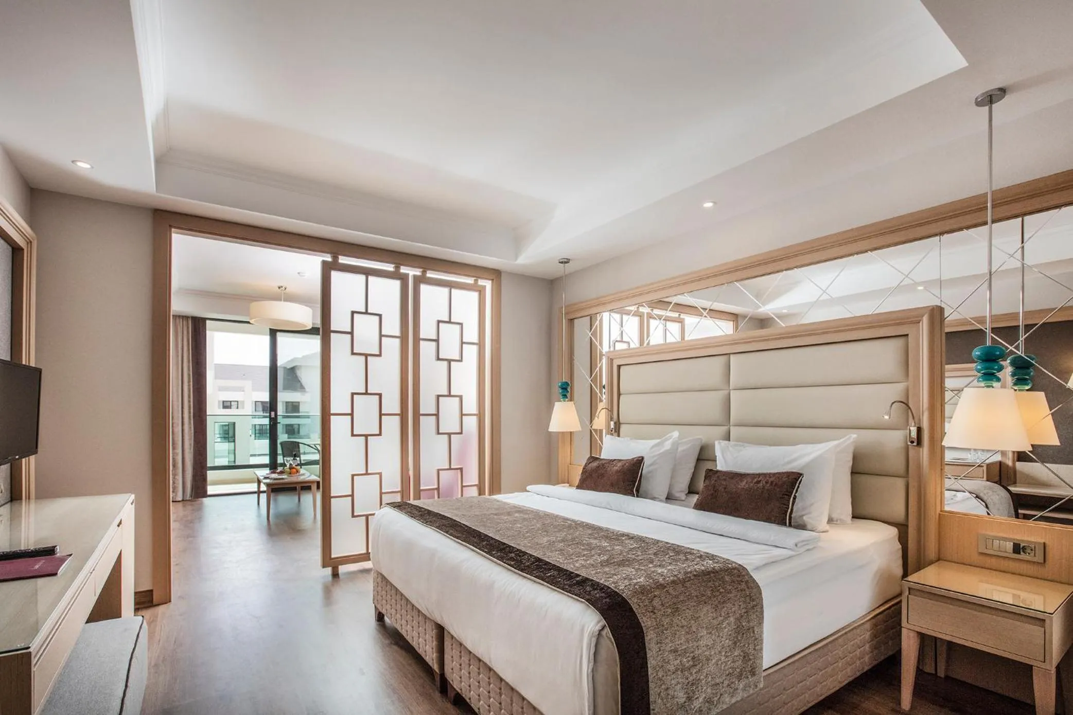 Bed in Korumar Ephesus Beach & Spa Resort - Ultra All Inclusive