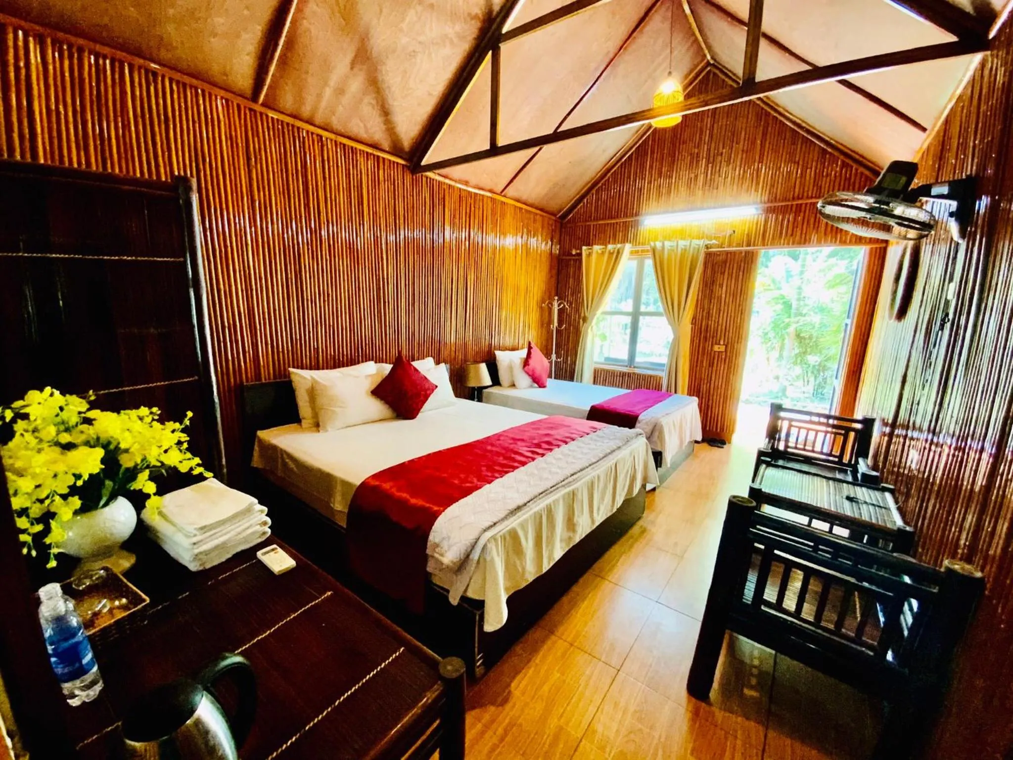 Bed in Tam Coc Bungalow
