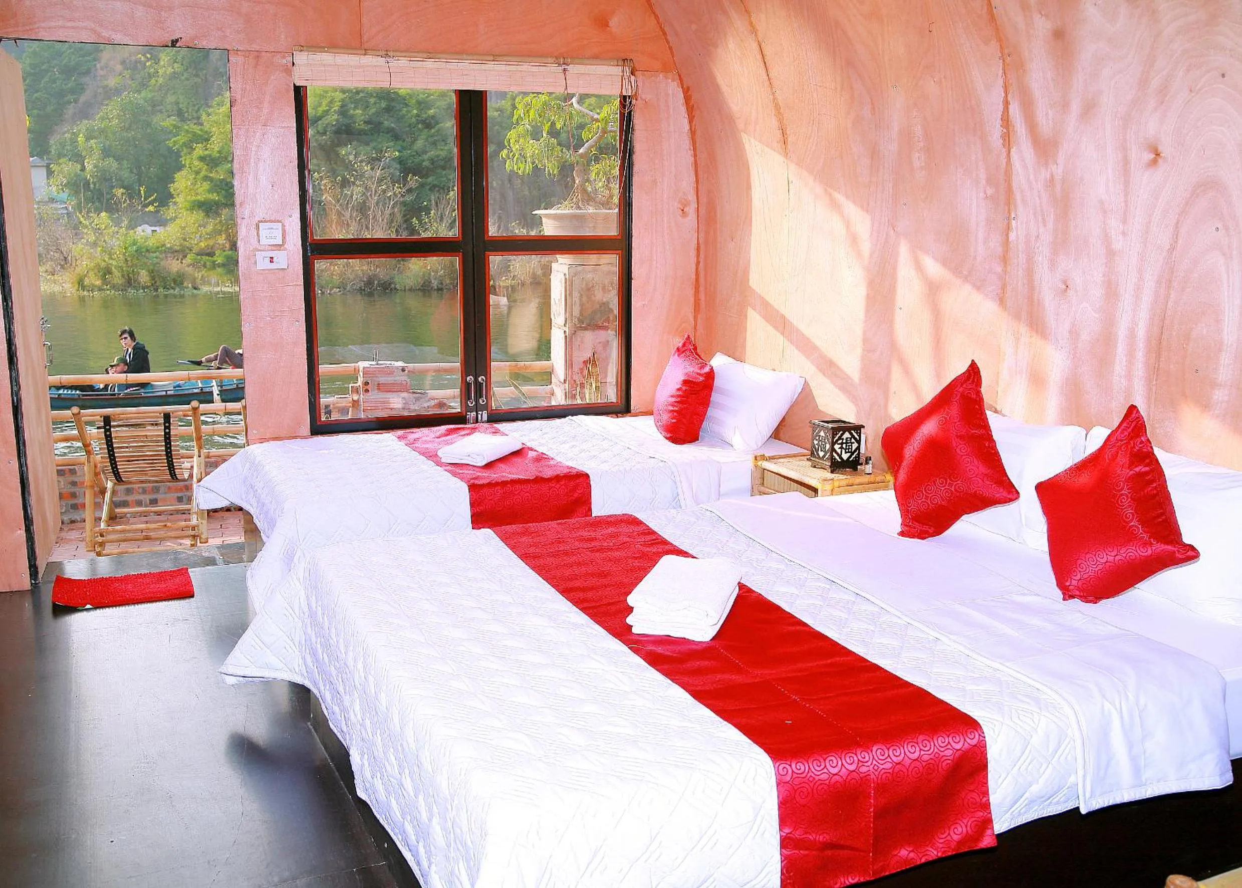 Bedroom, Bed in Tam Coc Bungalow