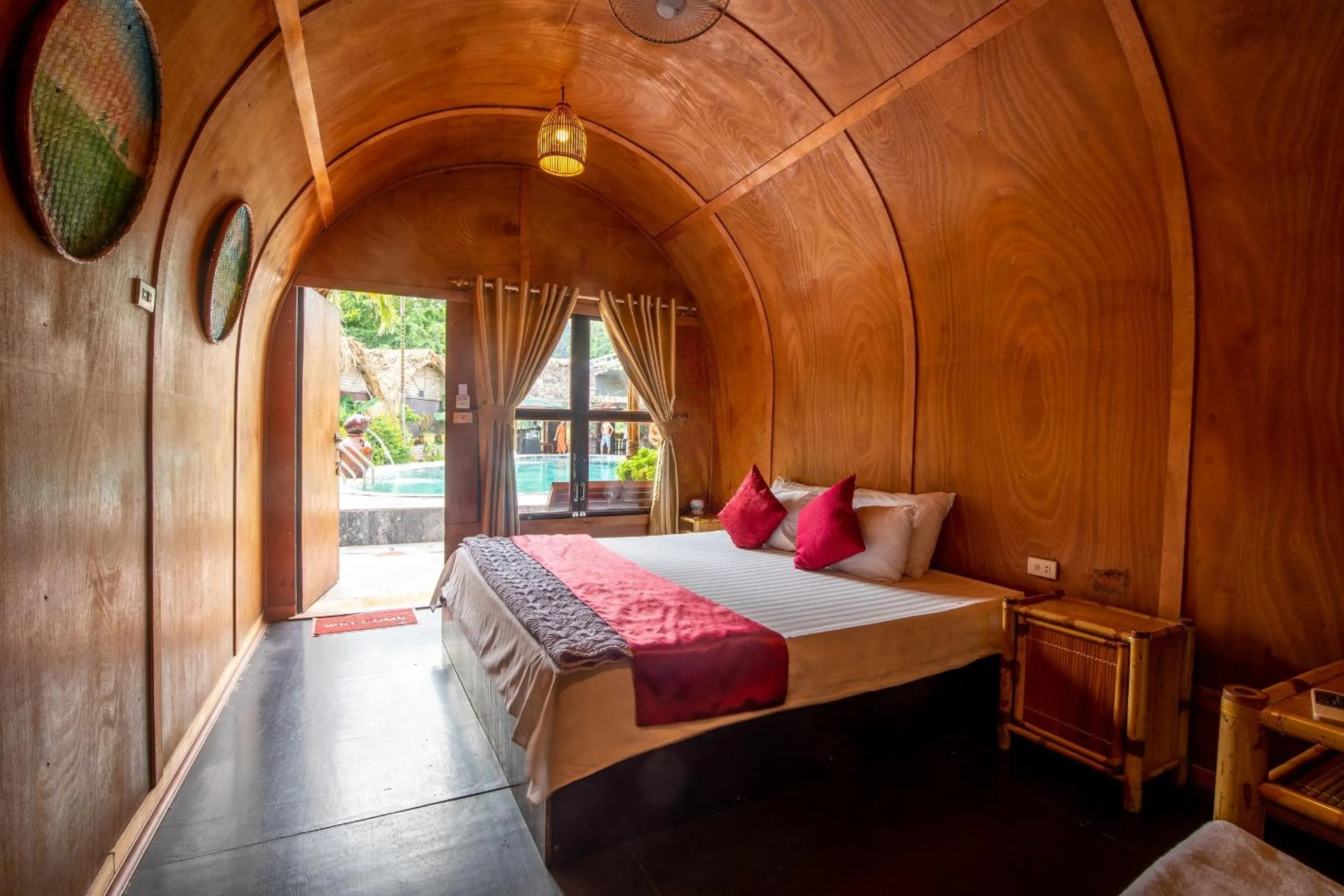 Bedroom, Bed in Tam Coc Bungalow