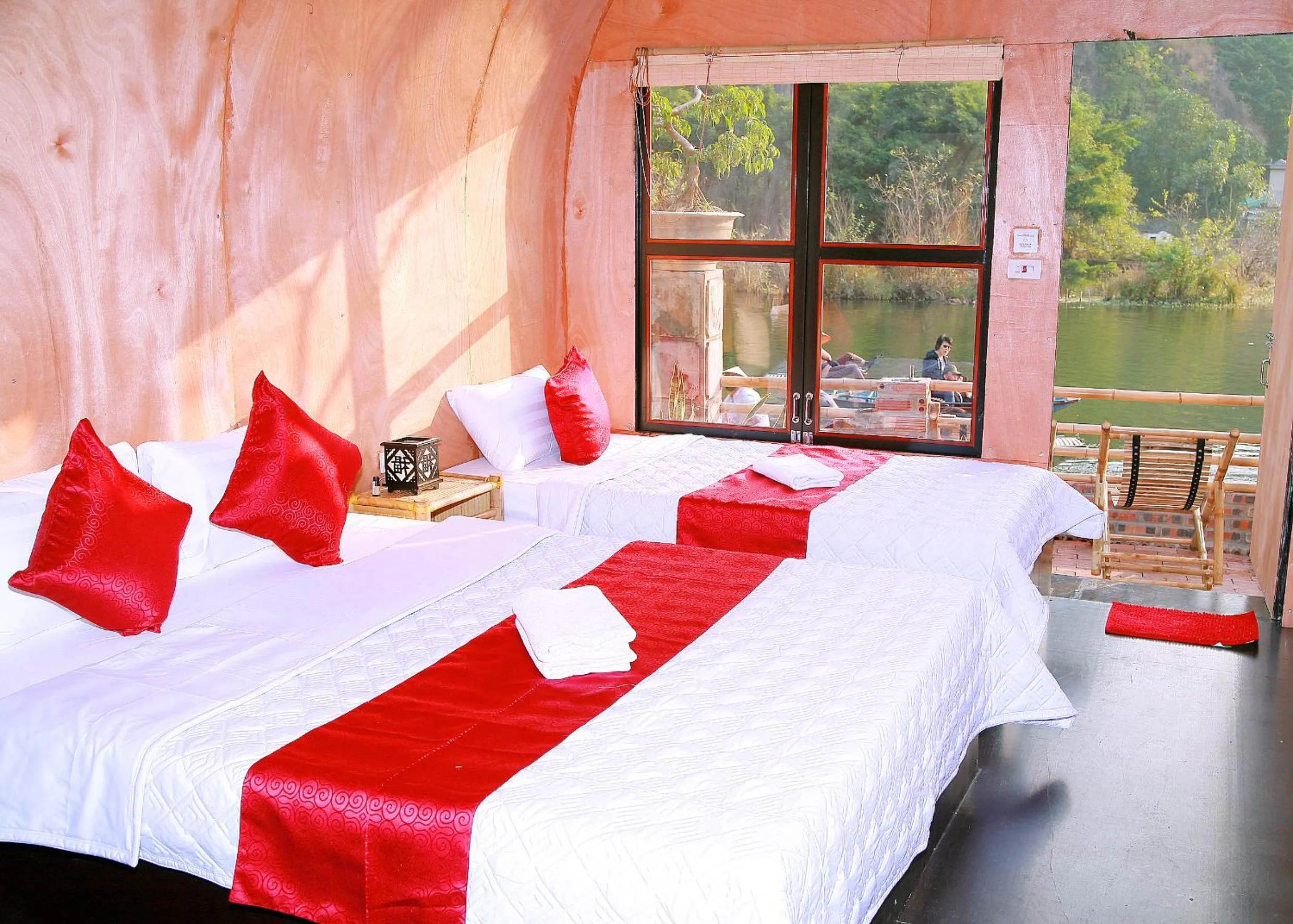 Bedroom, Bed in Tam Coc Bungalow