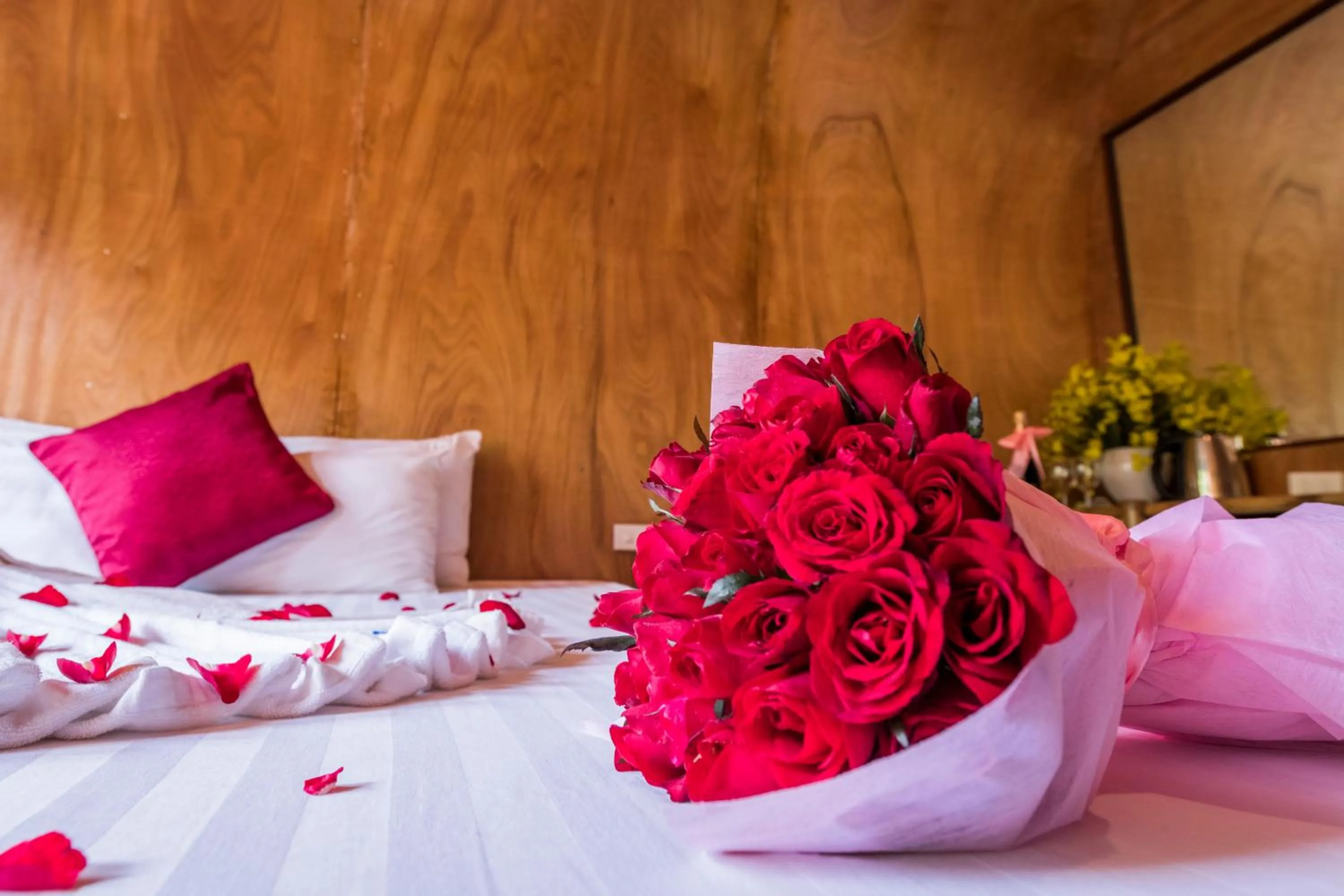 Bed in Tam Coc Bungalow