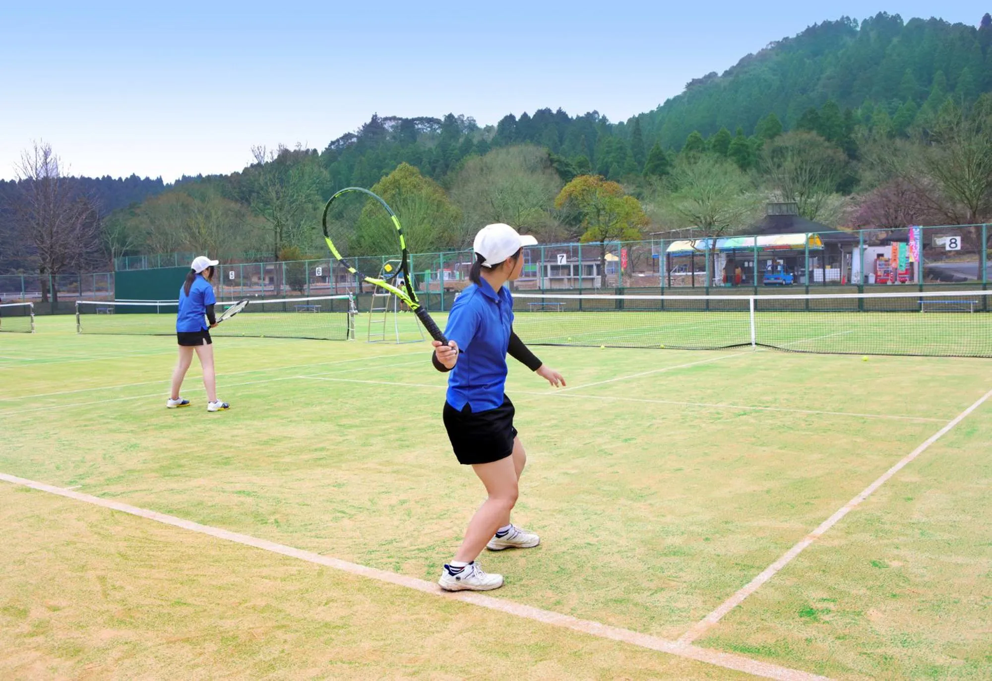 Tennis court in Greenpia Yame