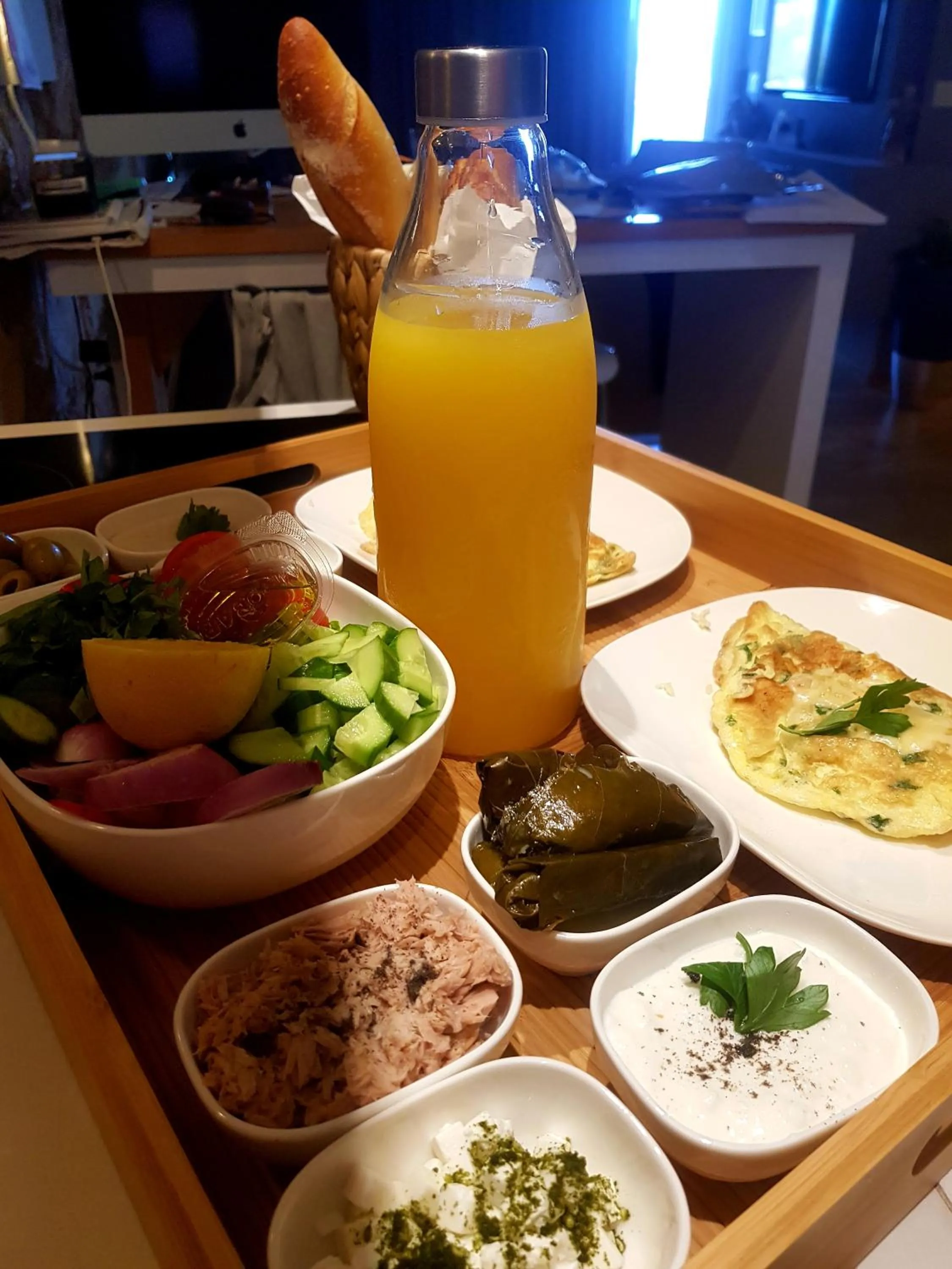 Continental breakfast in Neot Golf, Ziv's Place