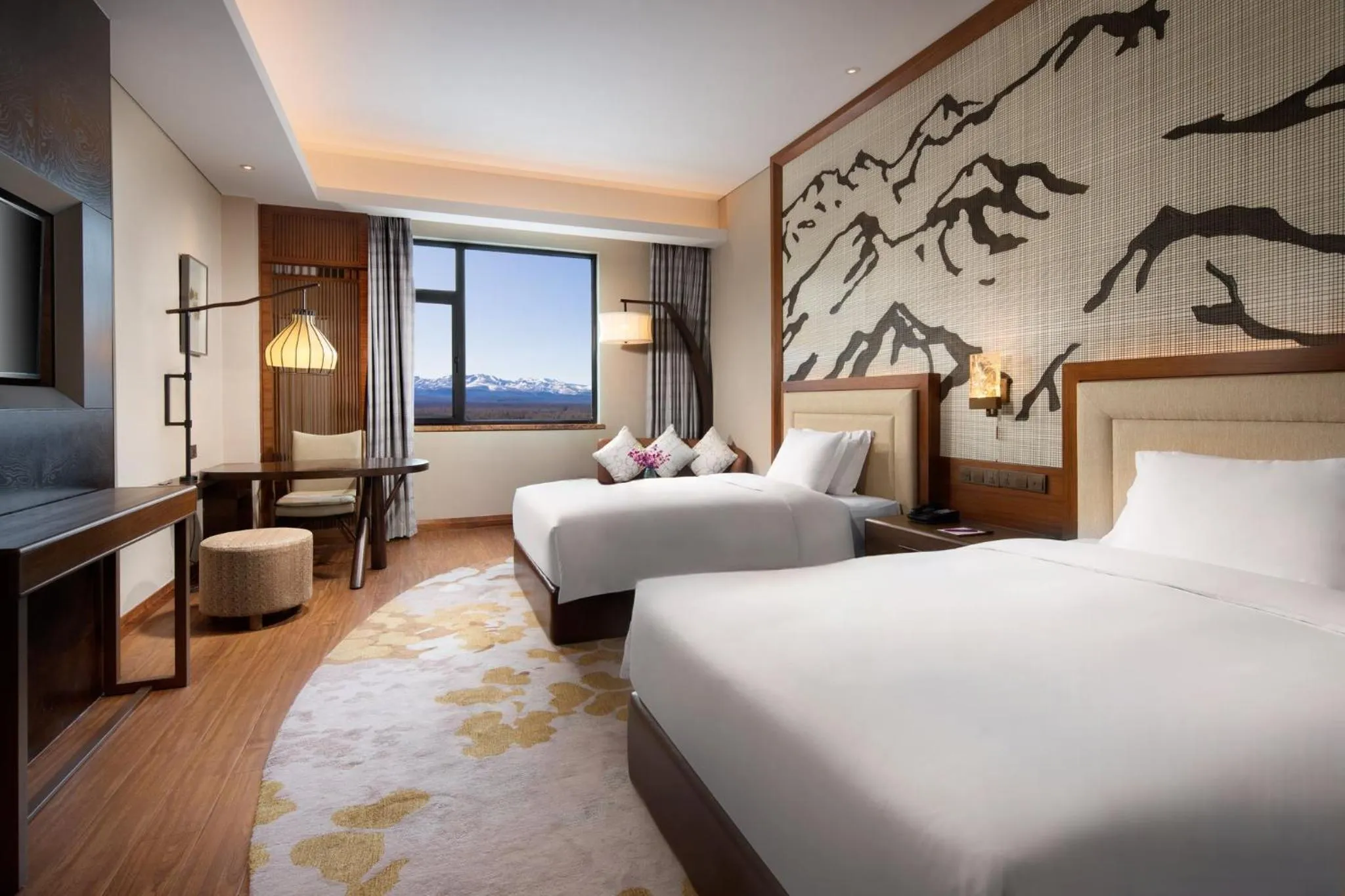 Photo of the whole room, Bed in Crowne Plaza Resort Changbaishan Hot Spring by IHG