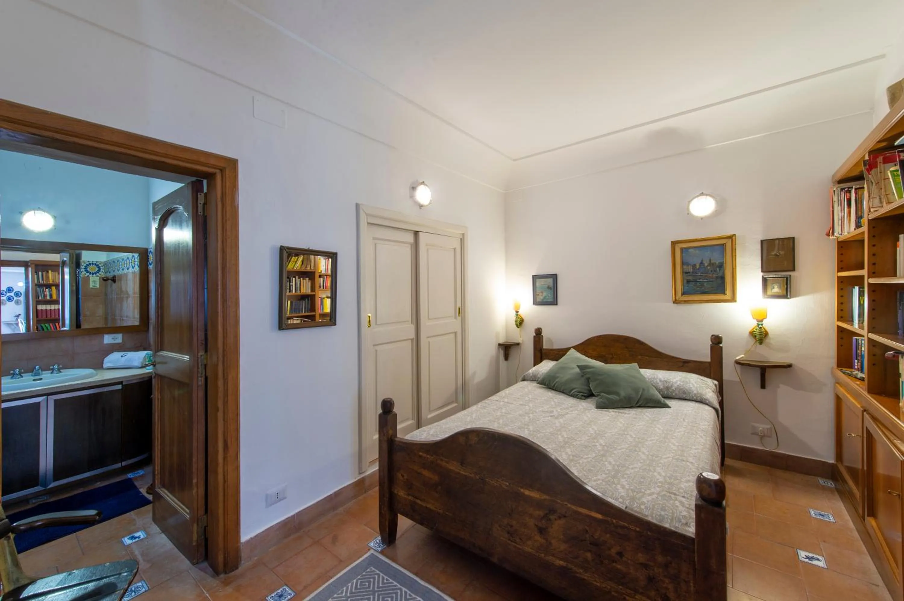 Bedroom, Bed in Villa Deli, In Positano, Sea View, Ac