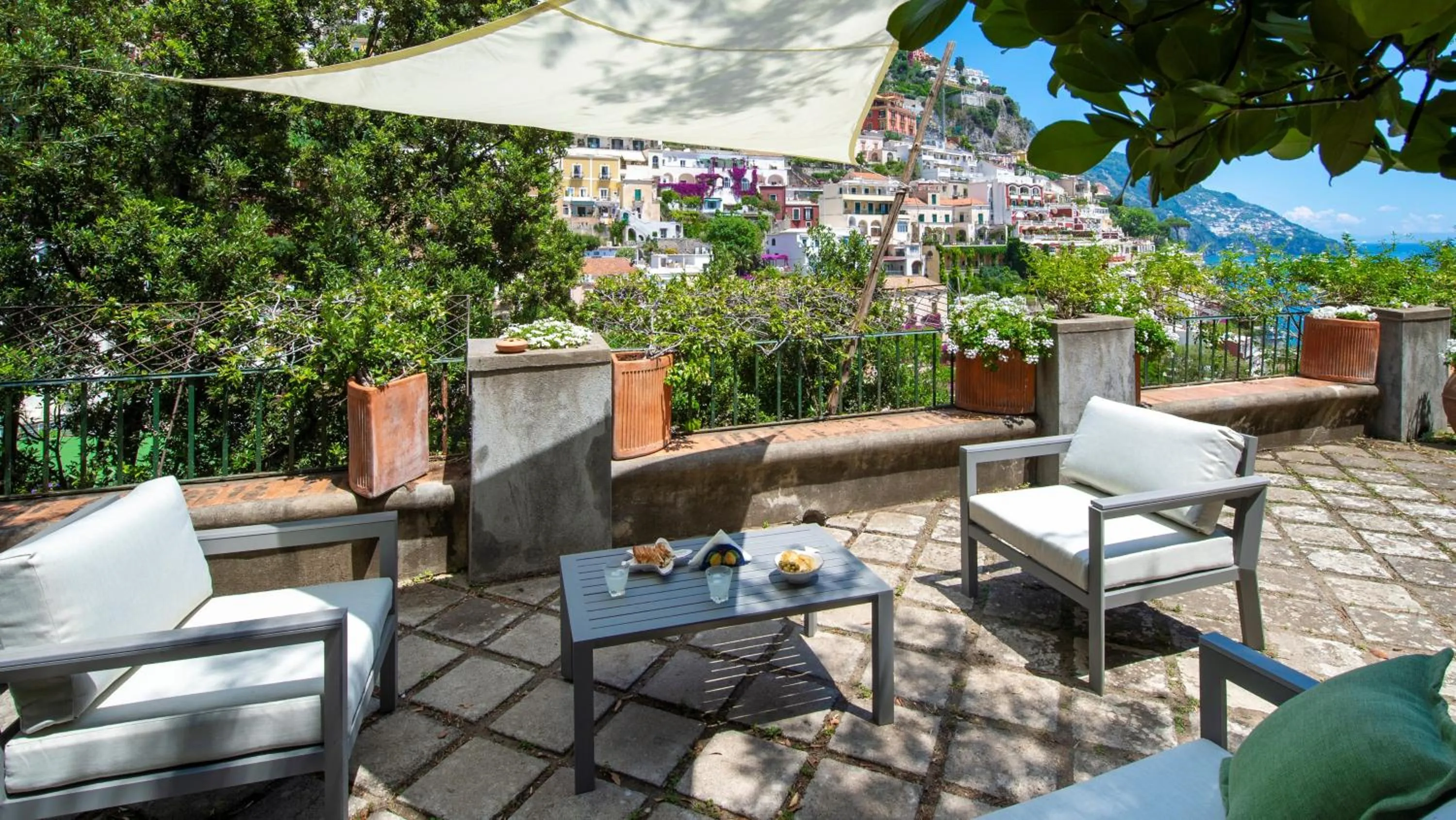 Balcony/Terrace in Villa Deli, In Positano, Sea View, Ac