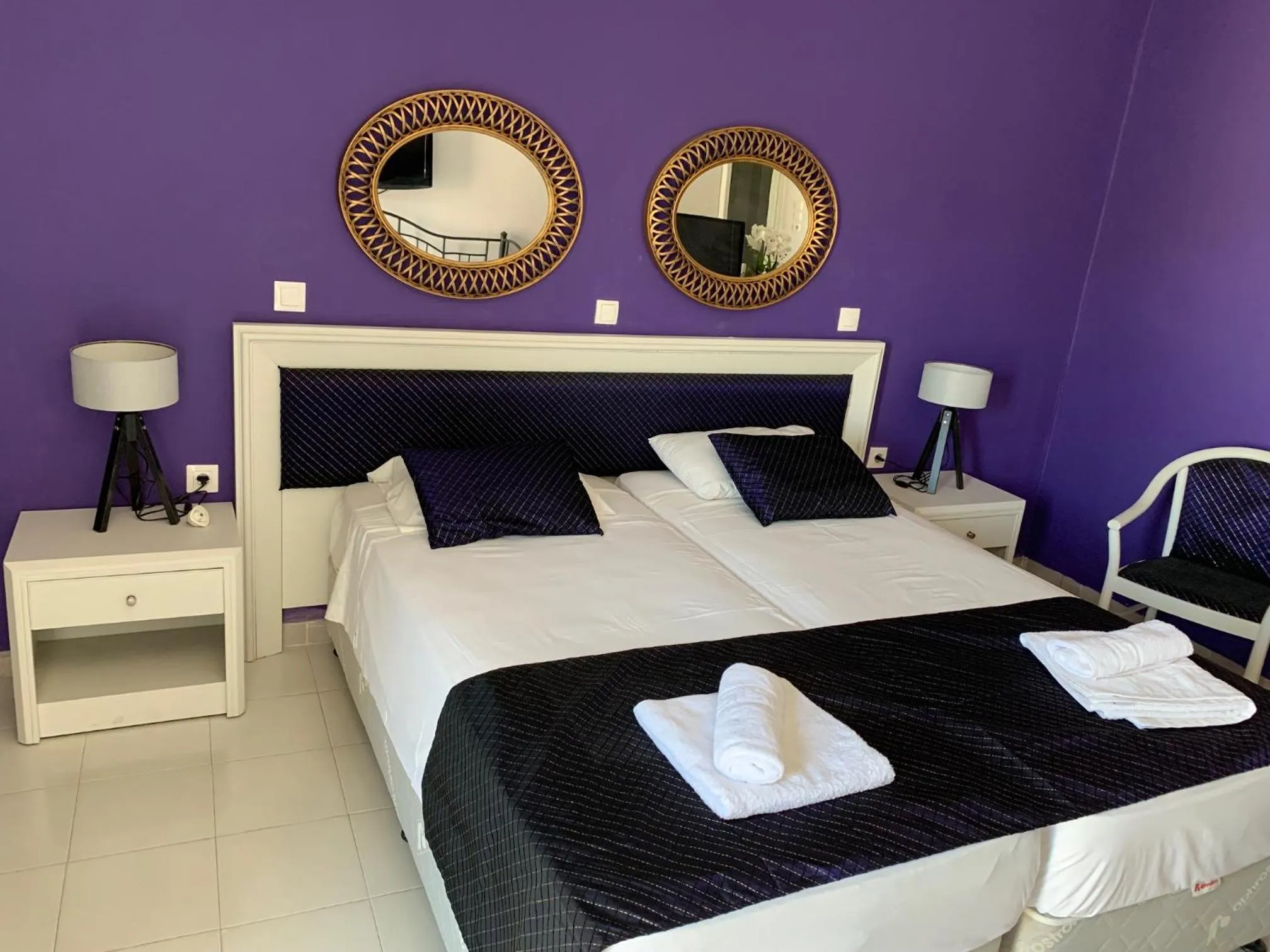 Bed in Alkyonides Boutique Hotel