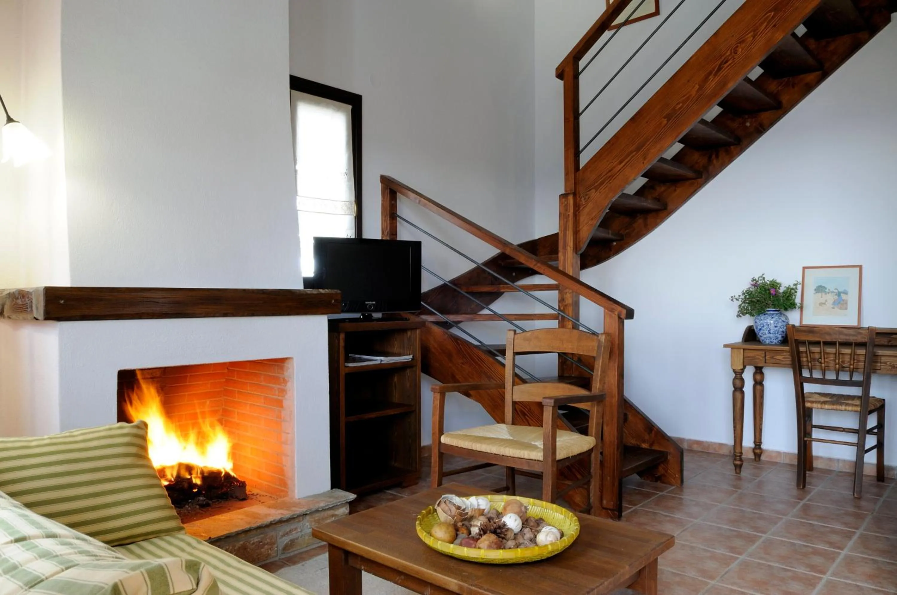 Seating area in Esperos Suites & Villas