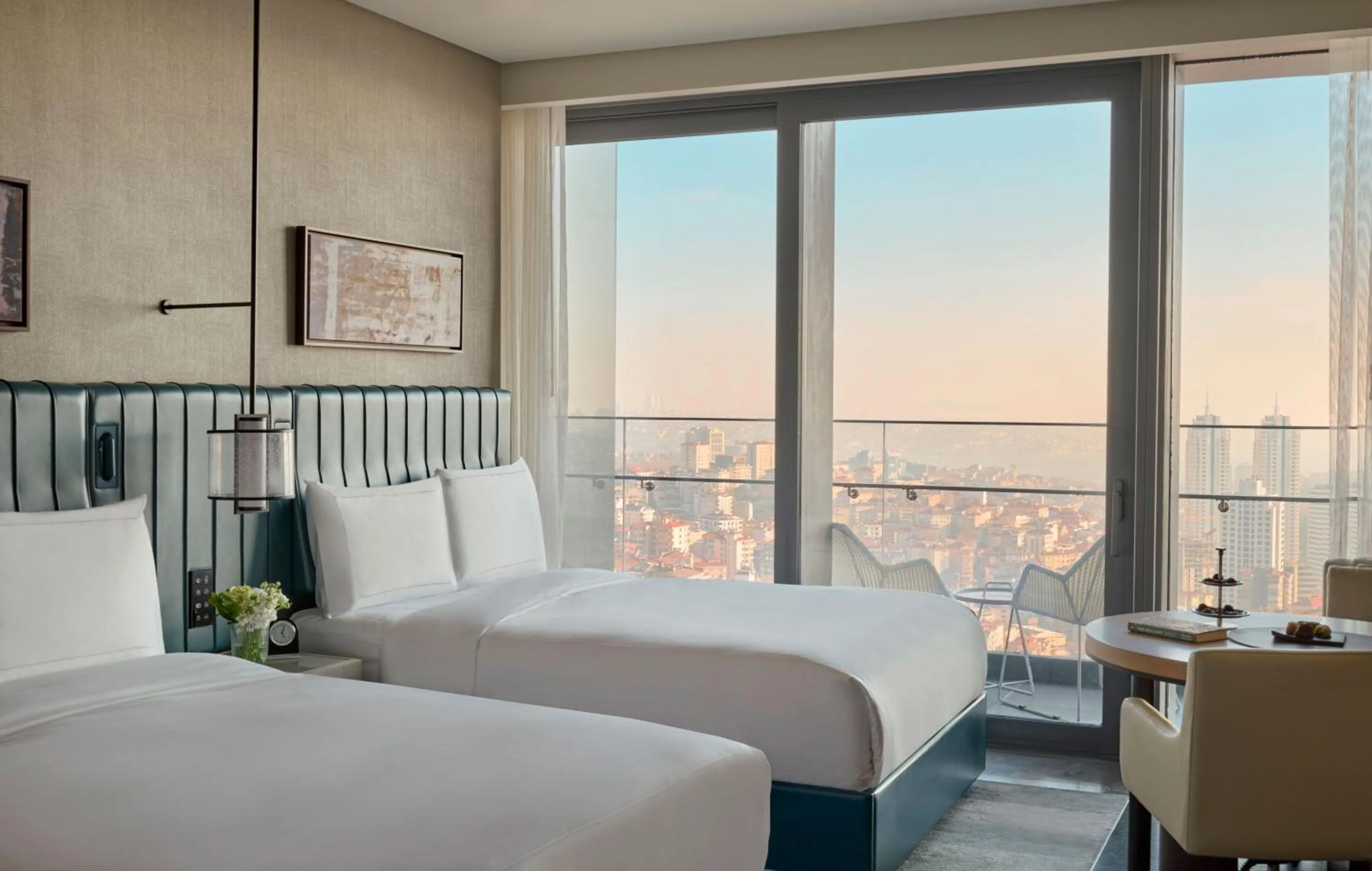 Bed in Fairmont Quasar Istanbul Hotel