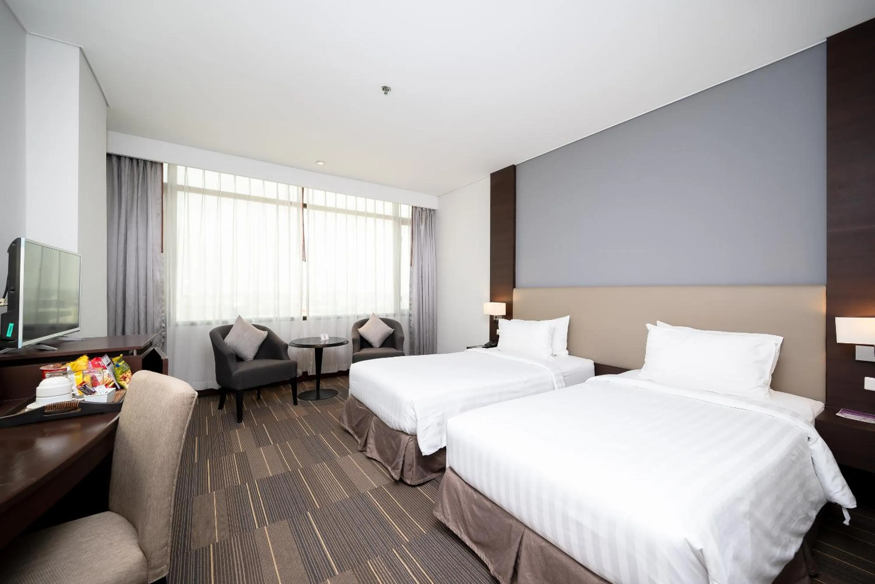 View (from property/room), Bed in Fortune Hotel Korat- SHA Plus