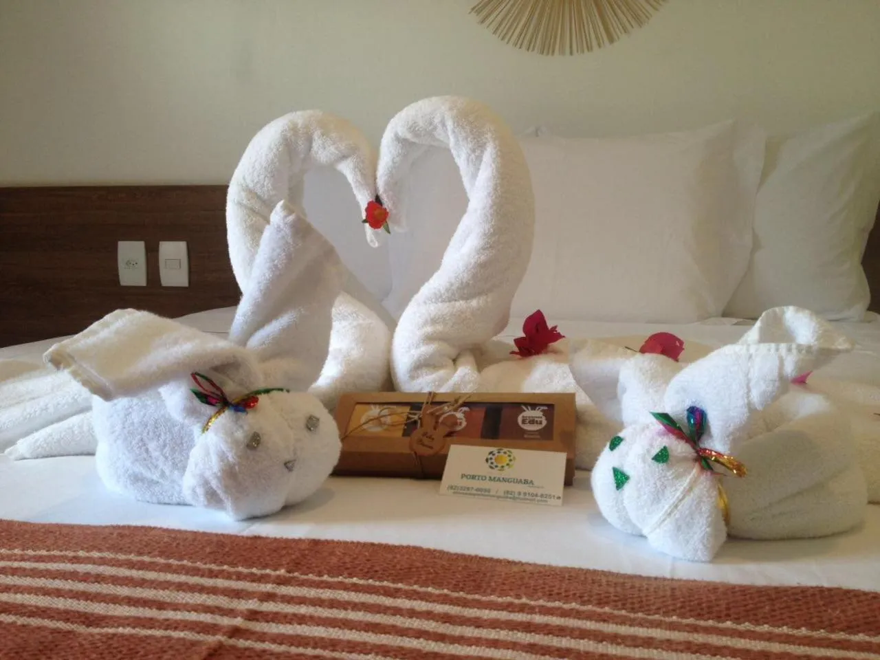 Bed in Pousada Porto Manguaba