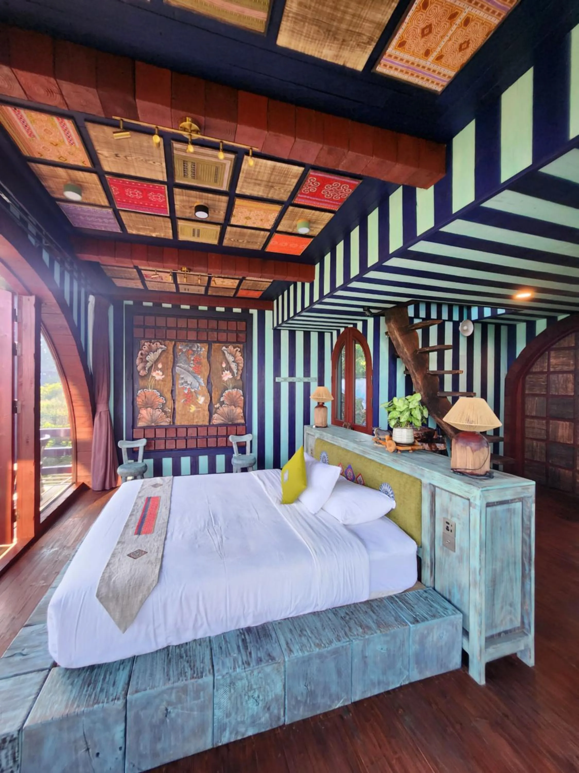 Bed in Sapa Clay House - Mountain Retreat