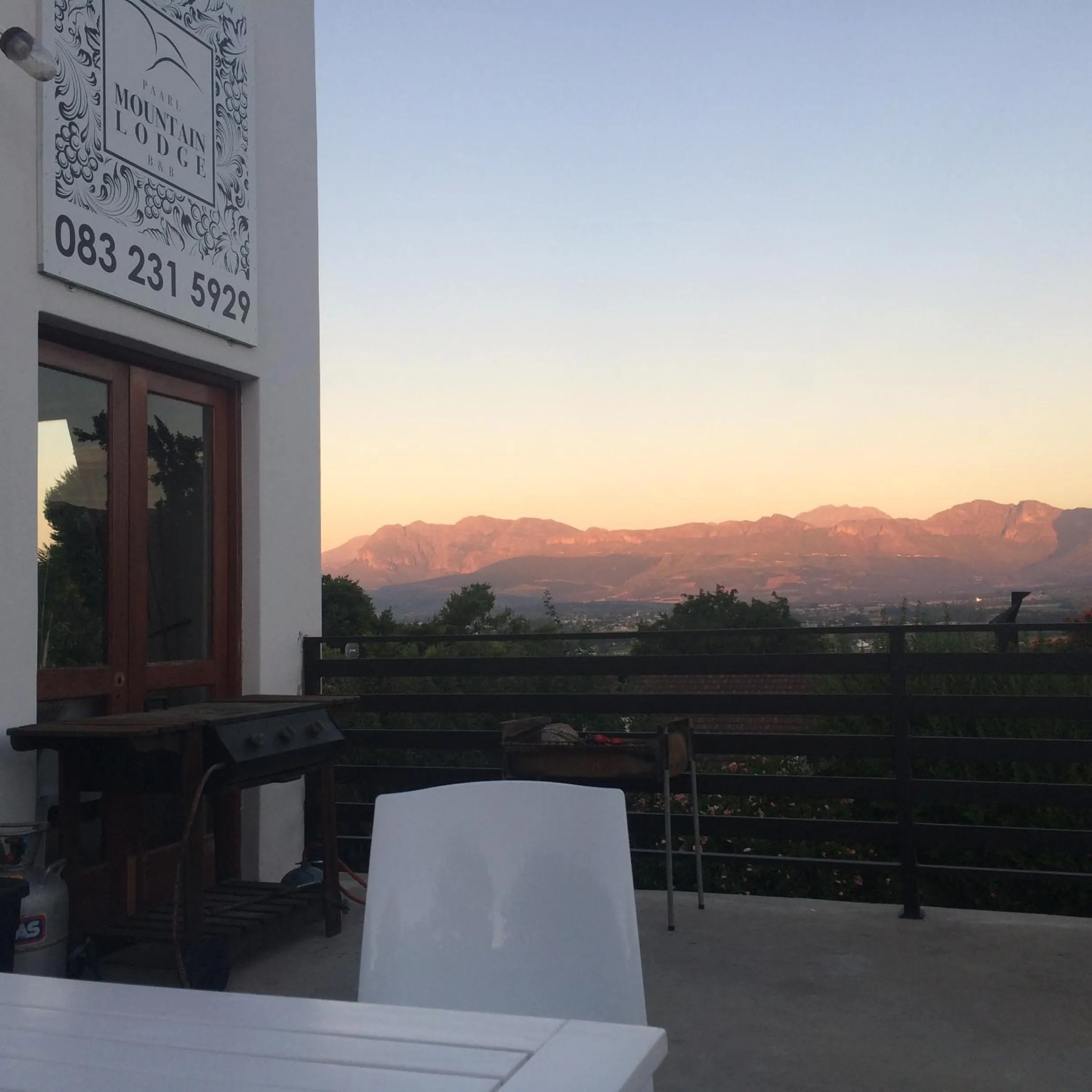 Sunset in Paarl Mountain Lodge