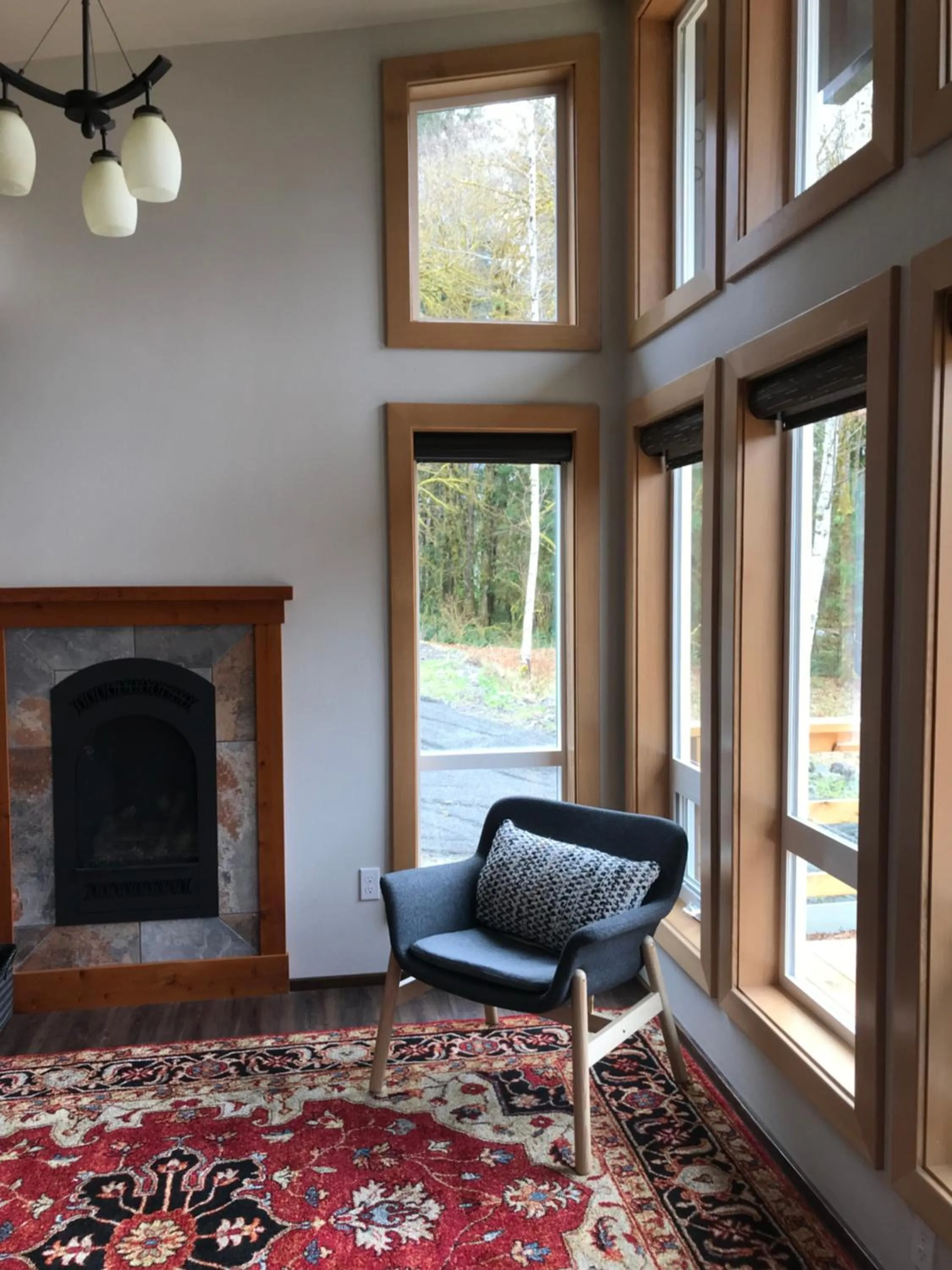 Seating area in Hoh Valley Cabins