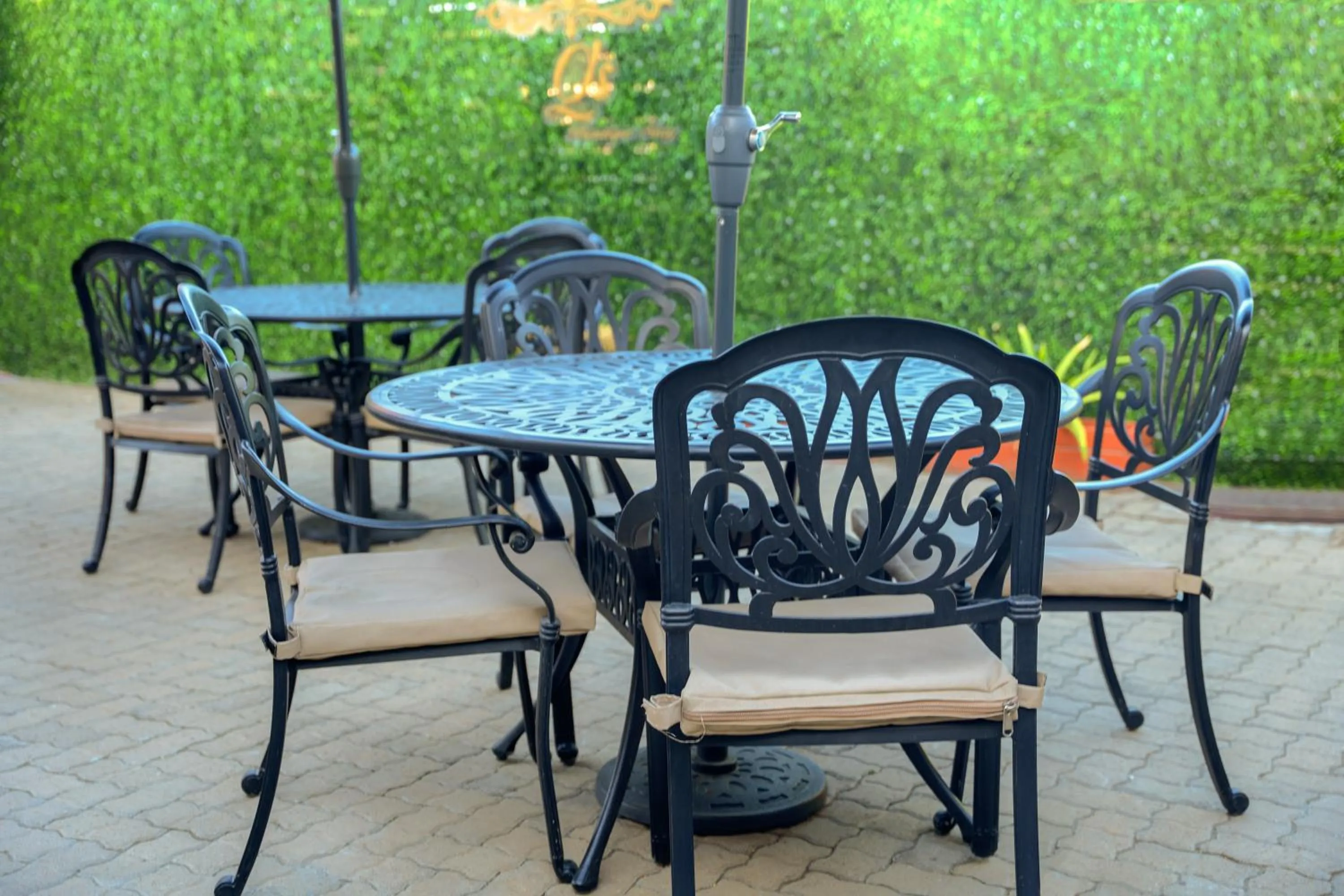 Patio in Q's Boutique Stay