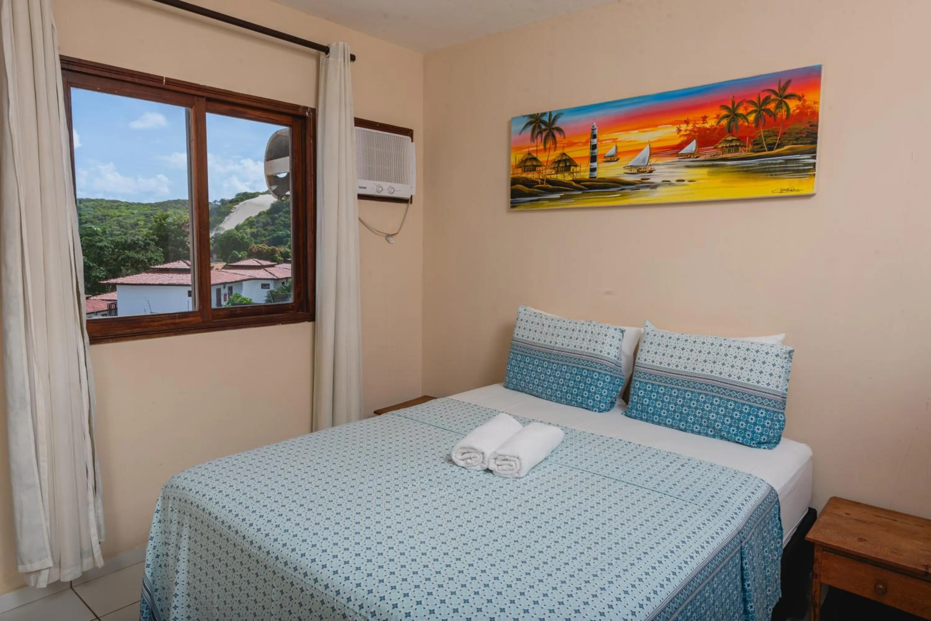 Bed in Apartamentos Natal Ponta Negra Vista Espetacular para o Mar