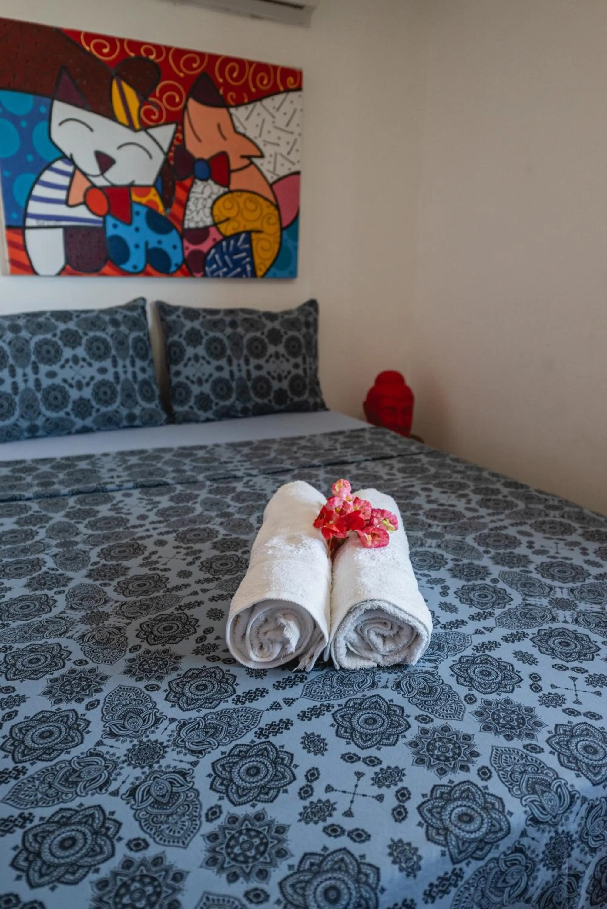 Bed in Apartamentos Natal Ponta Negra Vista Espetacular para o Mar