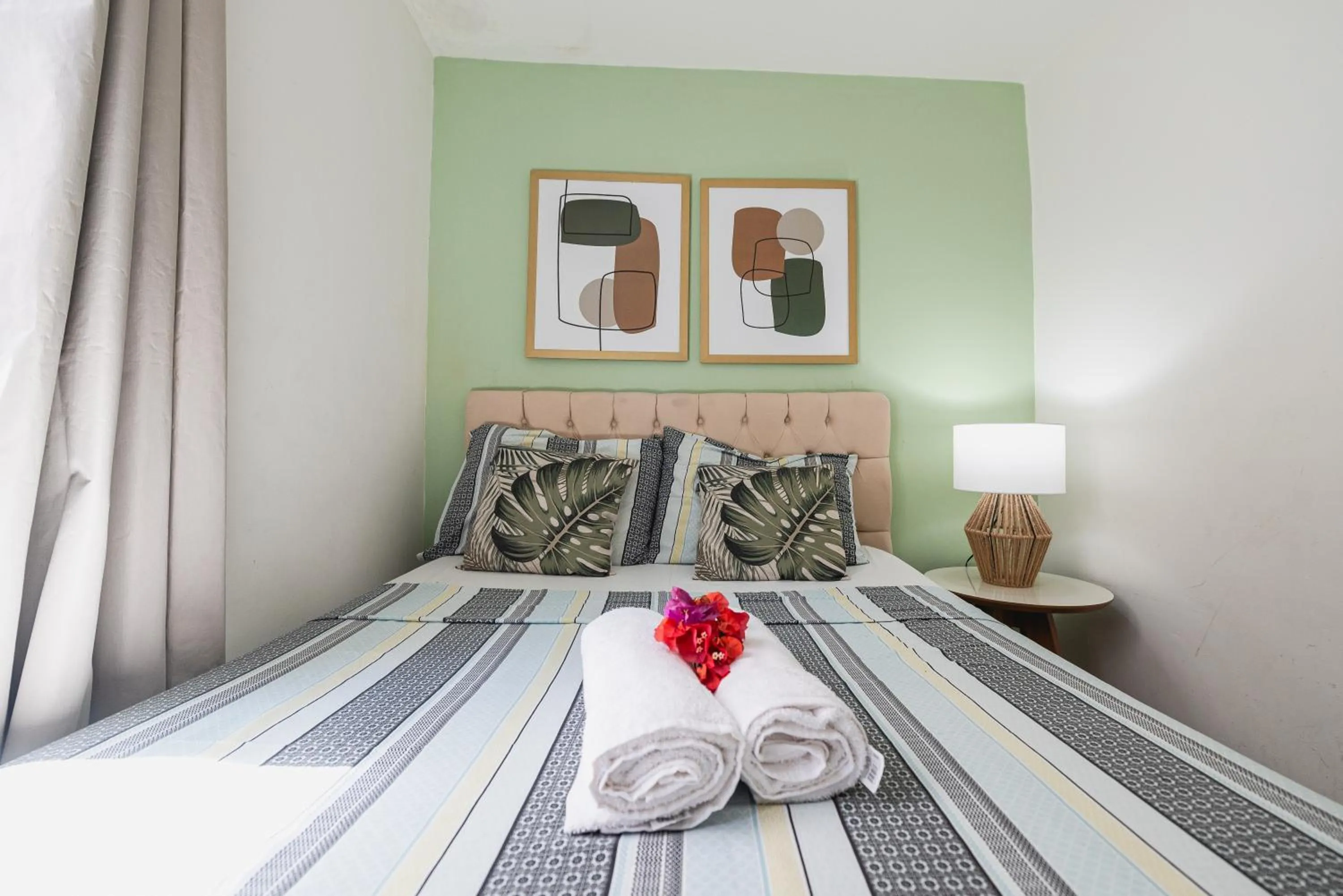 Bed in Apartamentos Natal Ponta Negra Vista Espetacular para o Mar