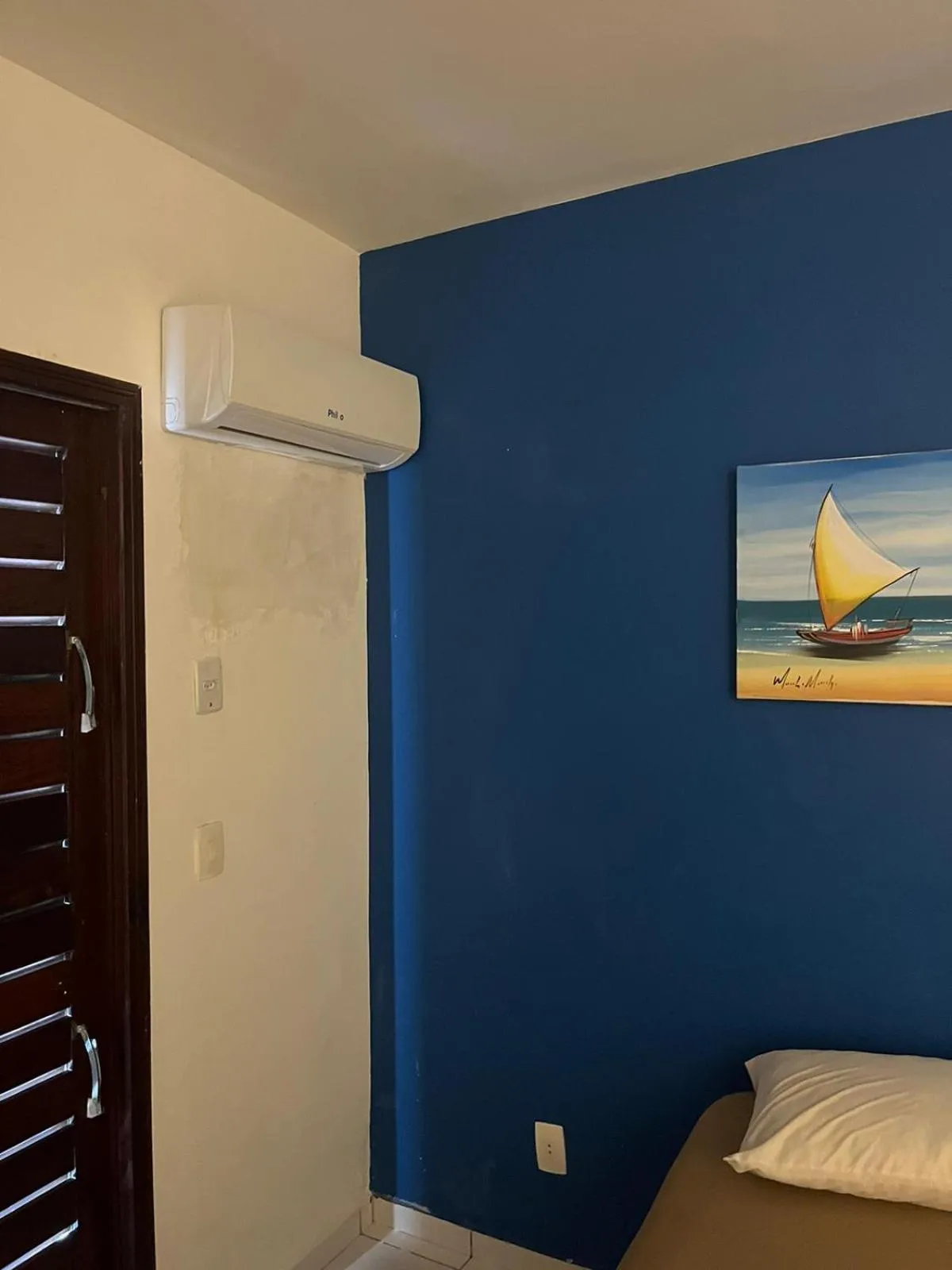 air conditioner, Bed in Apartamentos Natal Ponta Negra Vista Espetacular para o Mar