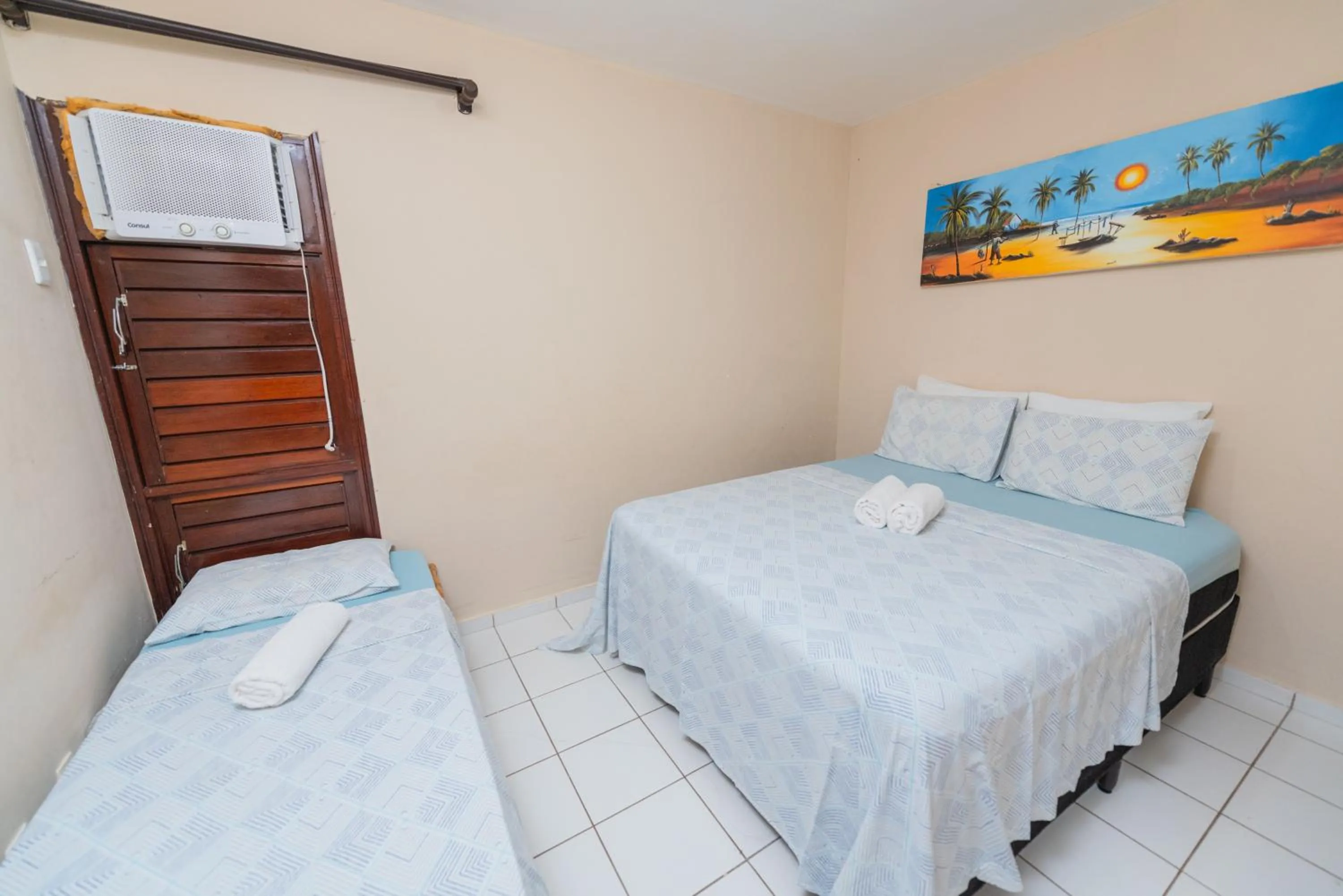 Bed in Apartamentos Natal Ponta Negra Vista Espetacular para o Mar