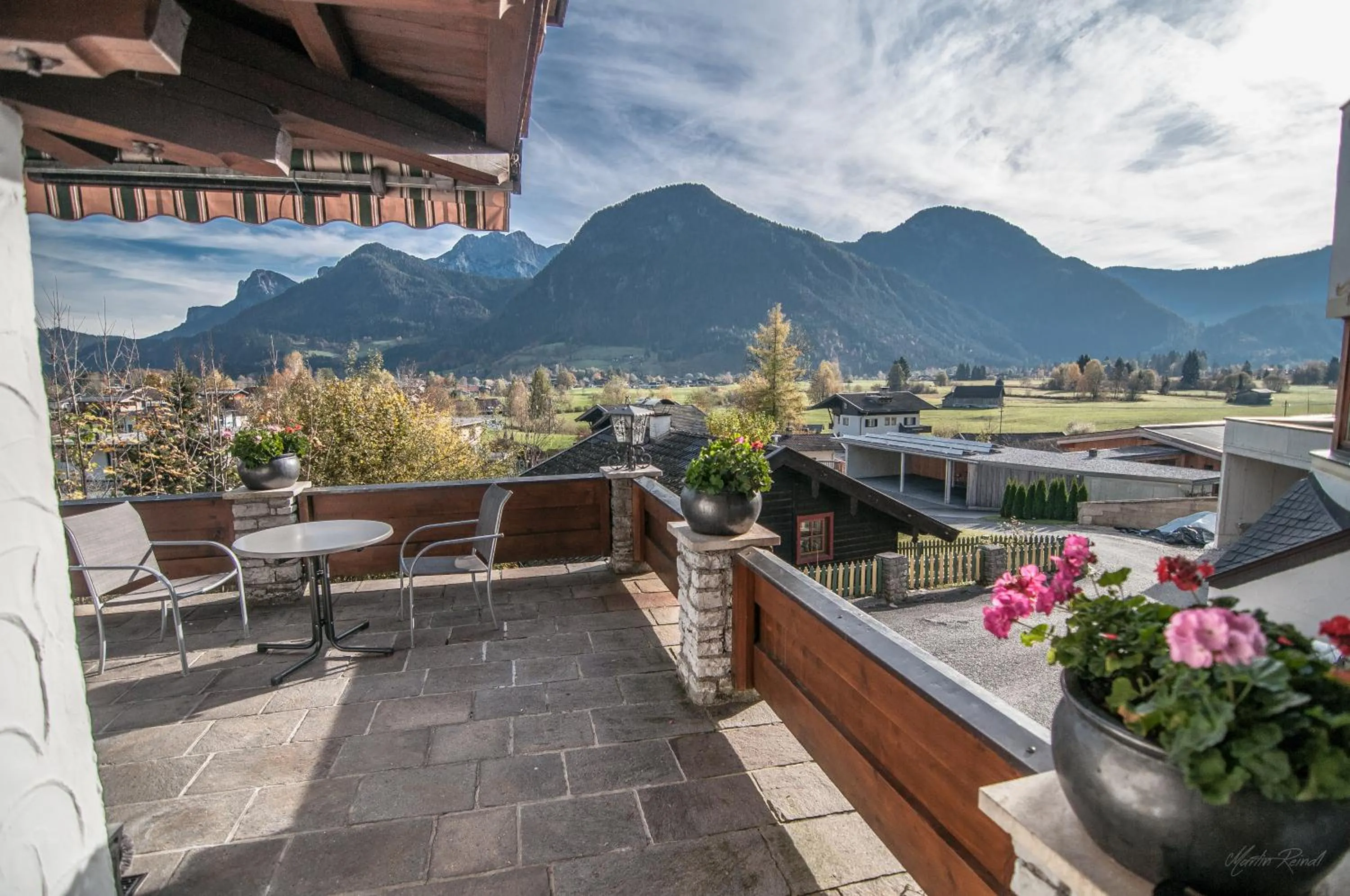 Mountain view in Ferienwohnungen Wartbichler