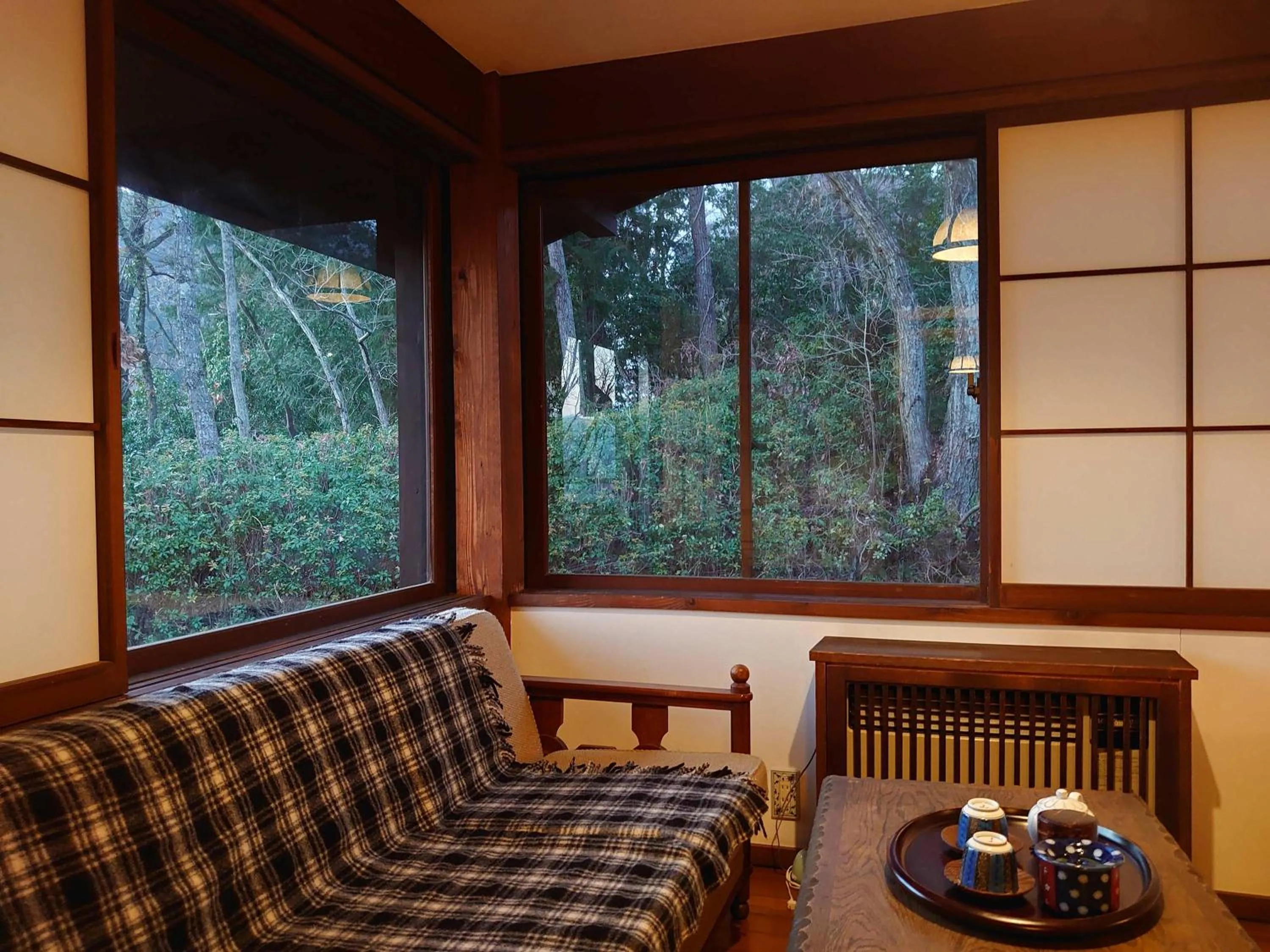 Garden view in Yufuin Onsen Auberge Kunugiya
