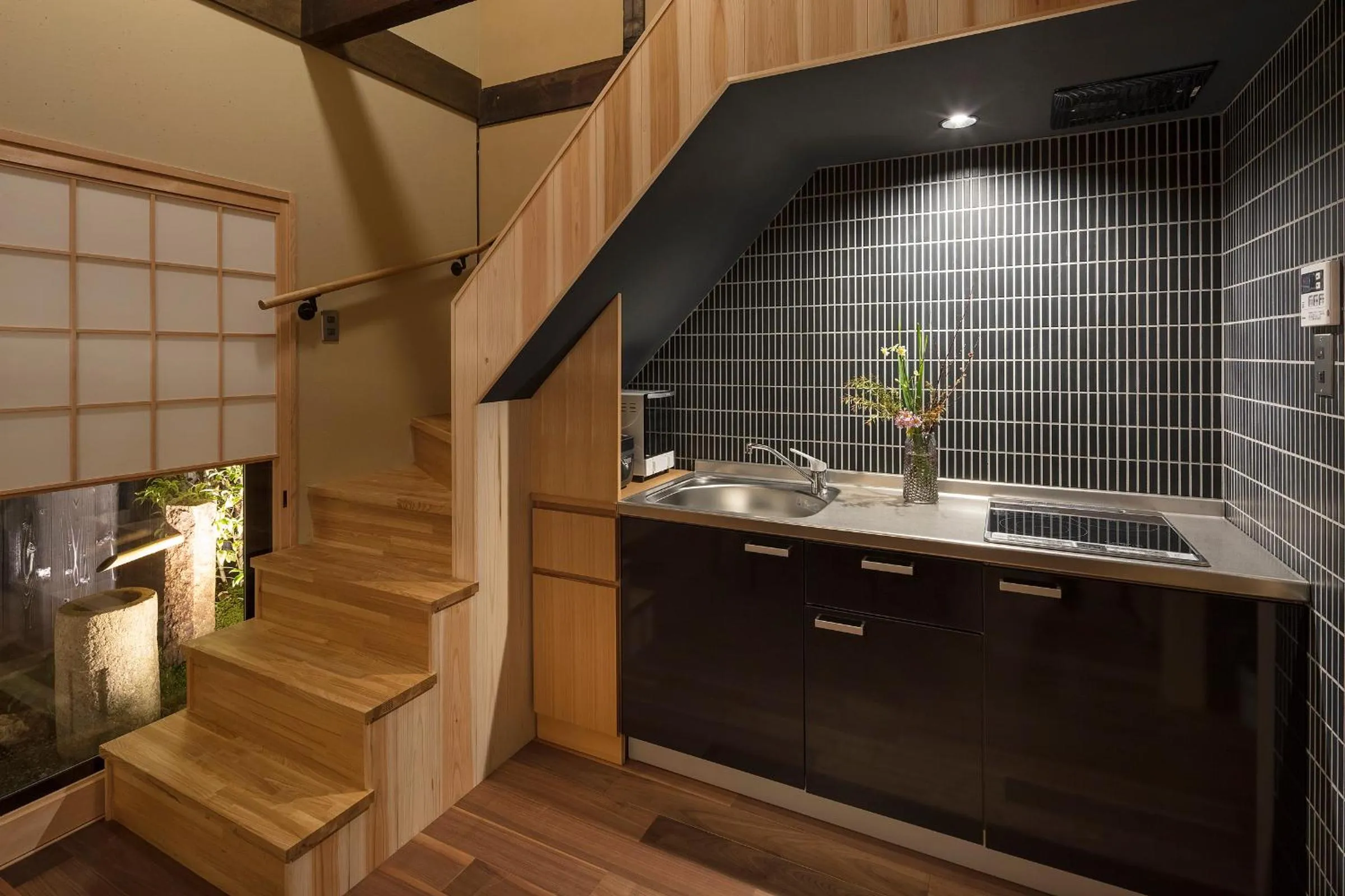Kitchen or kitchenette in Ayaginu Machiya House