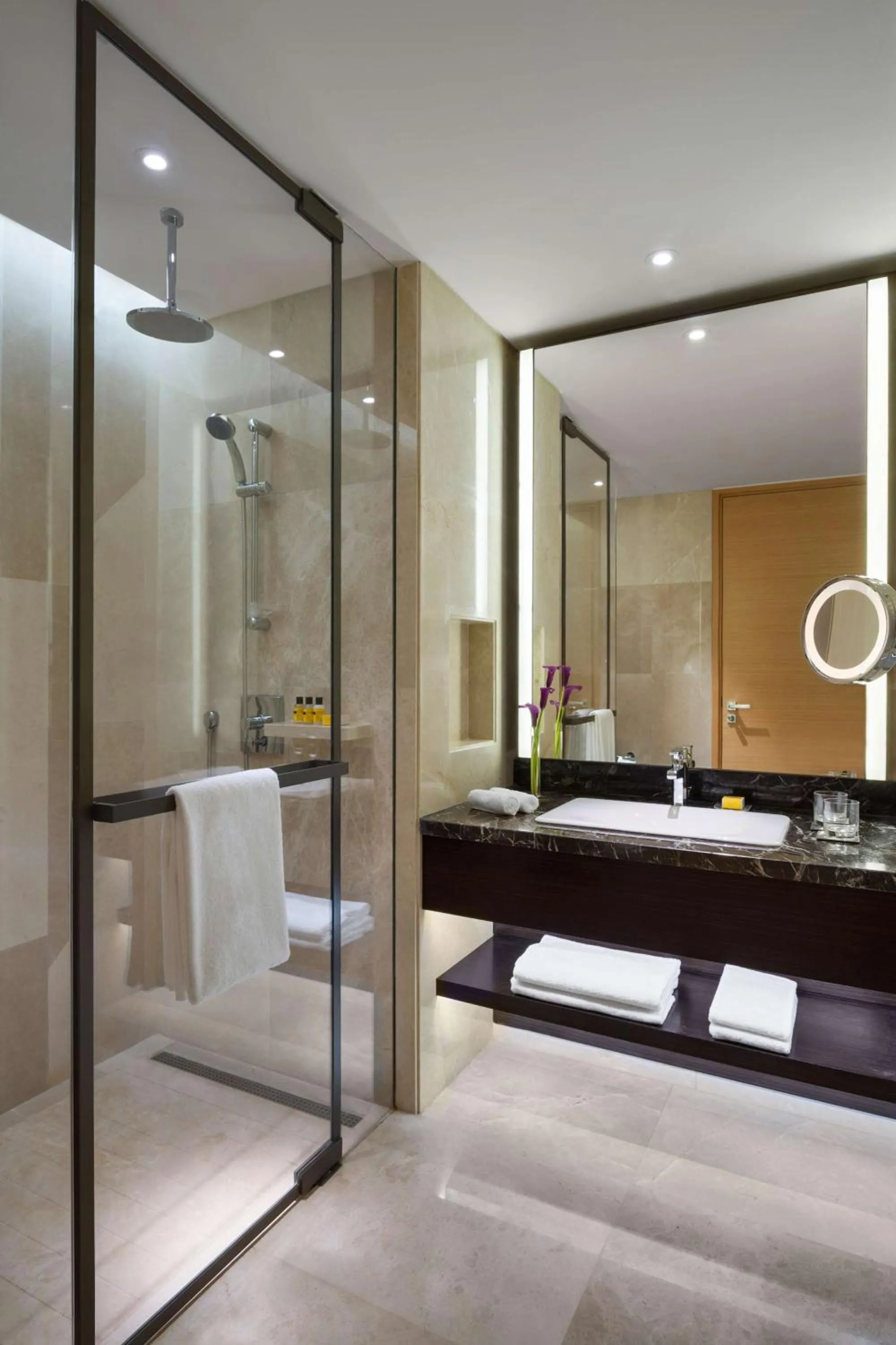 Bathroom, Bed in Hyatt Regency Riyadh Olaya