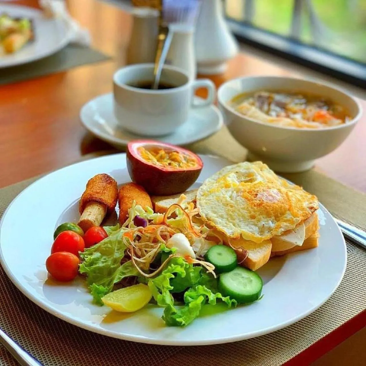 Buffet breakfast in Hung Anh Hotel