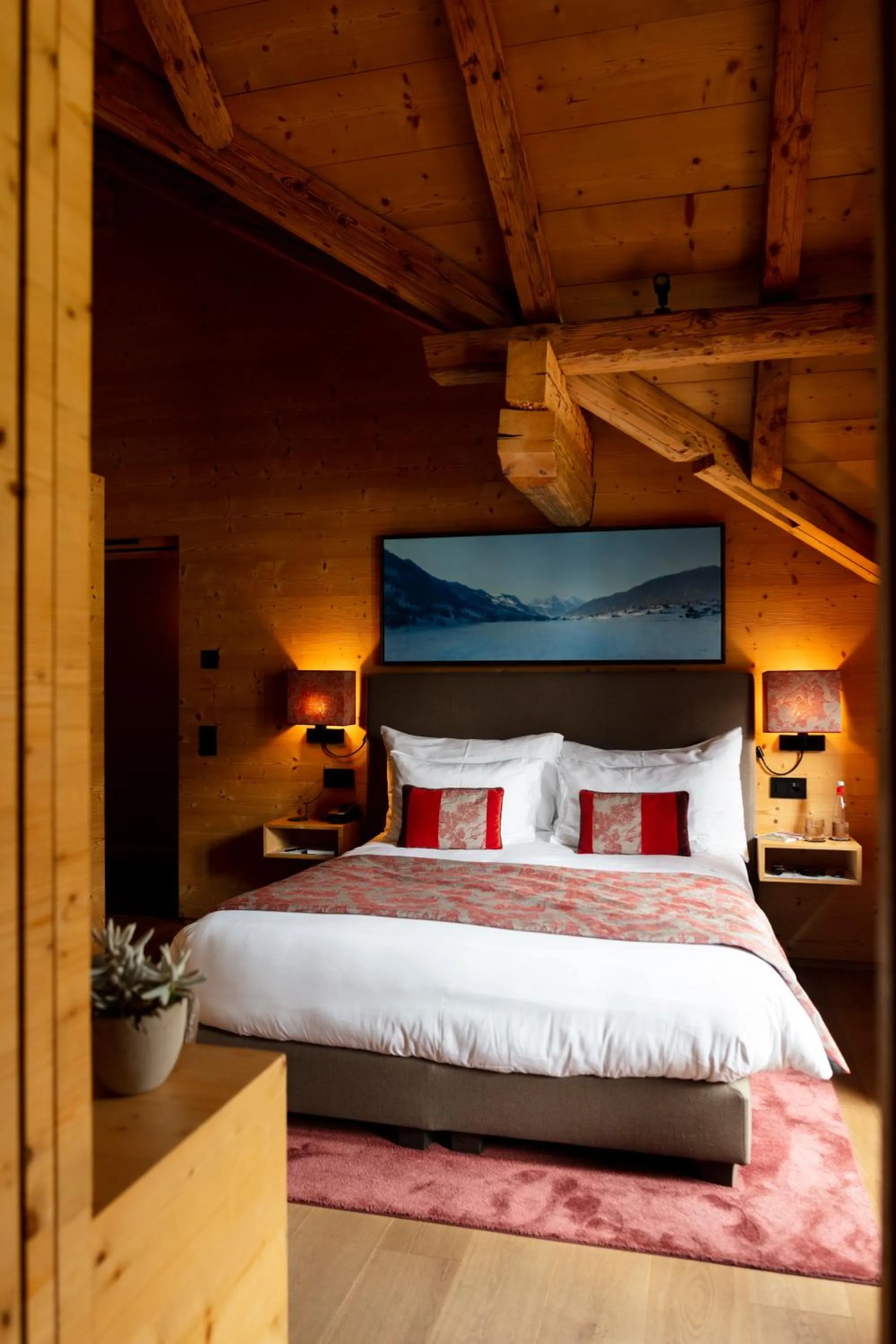 Bed in Hotel-Restaurant Valrose