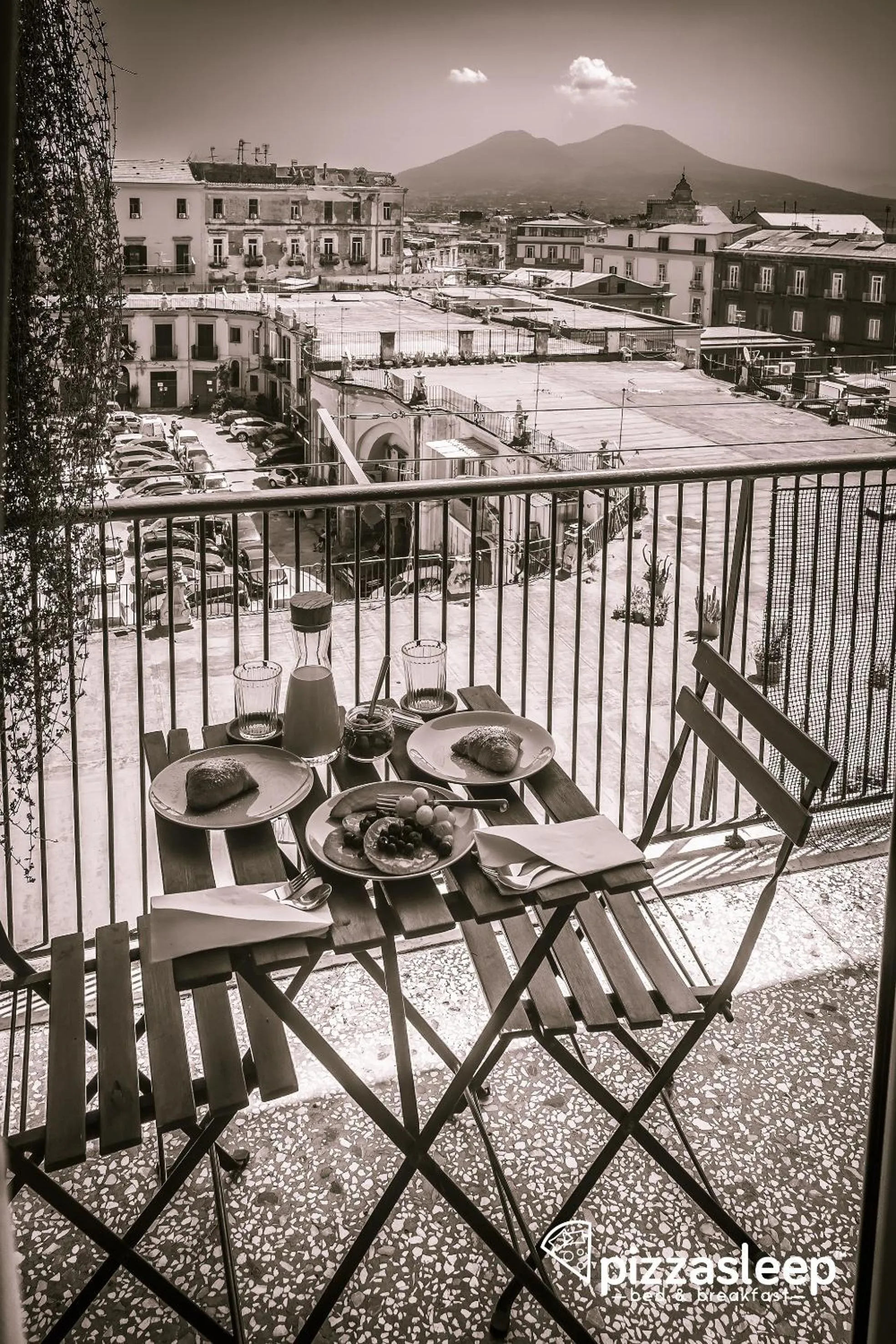 Bird's eye view in PizzaSleep B&B