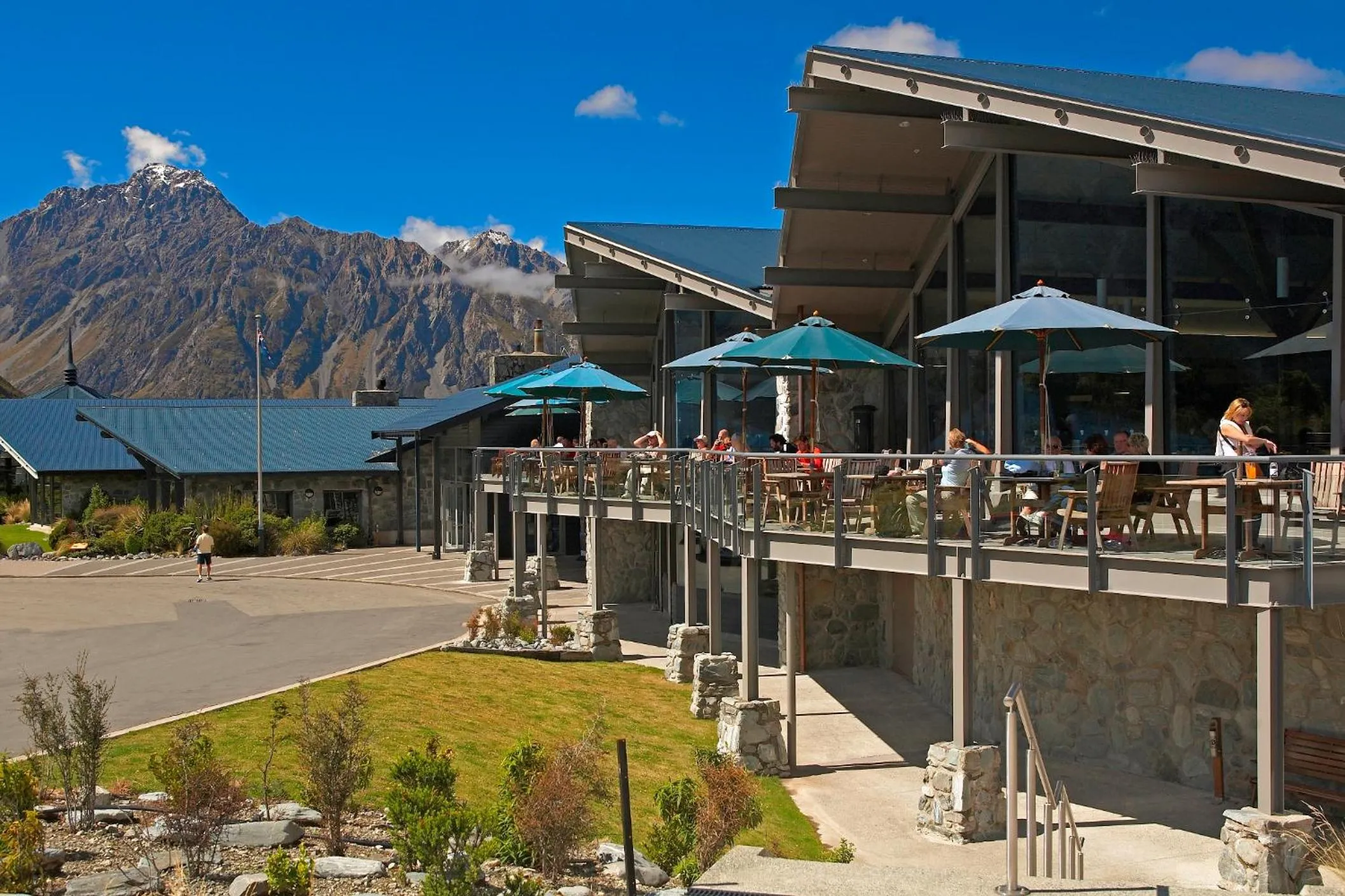 Facade/entrance in The Hermitage Hotel Mt Cook