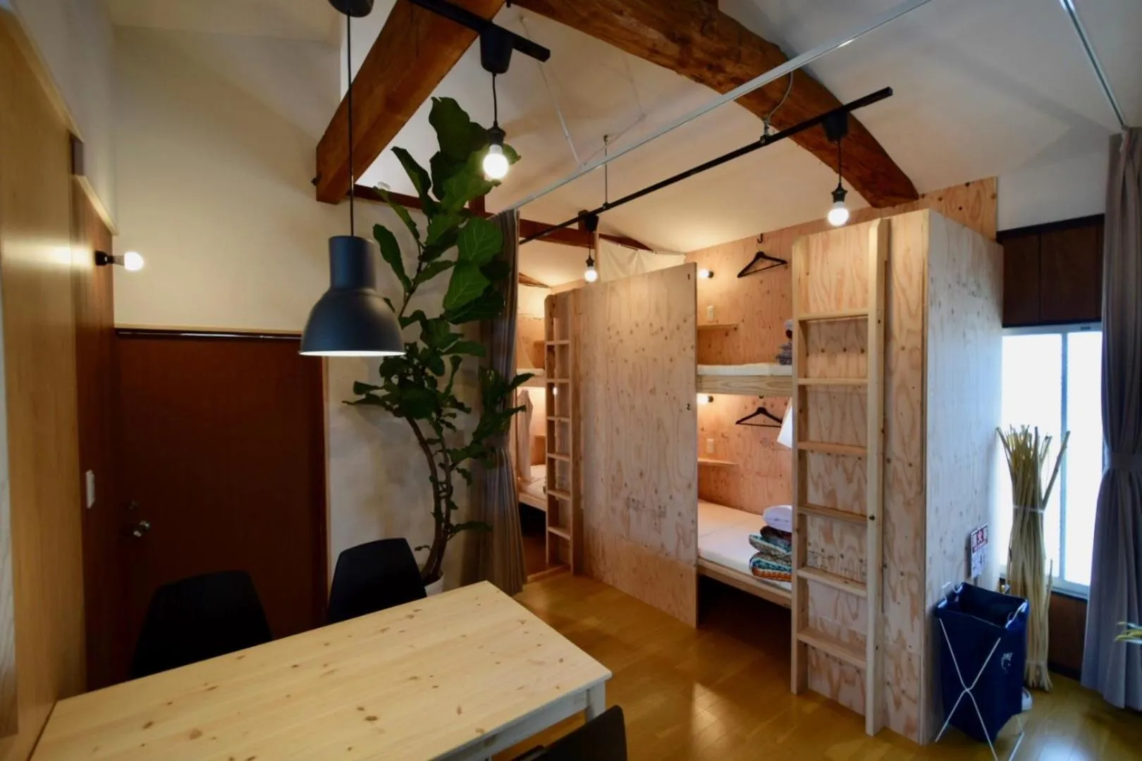 Bed in Saga International Guesthouse Hagakure