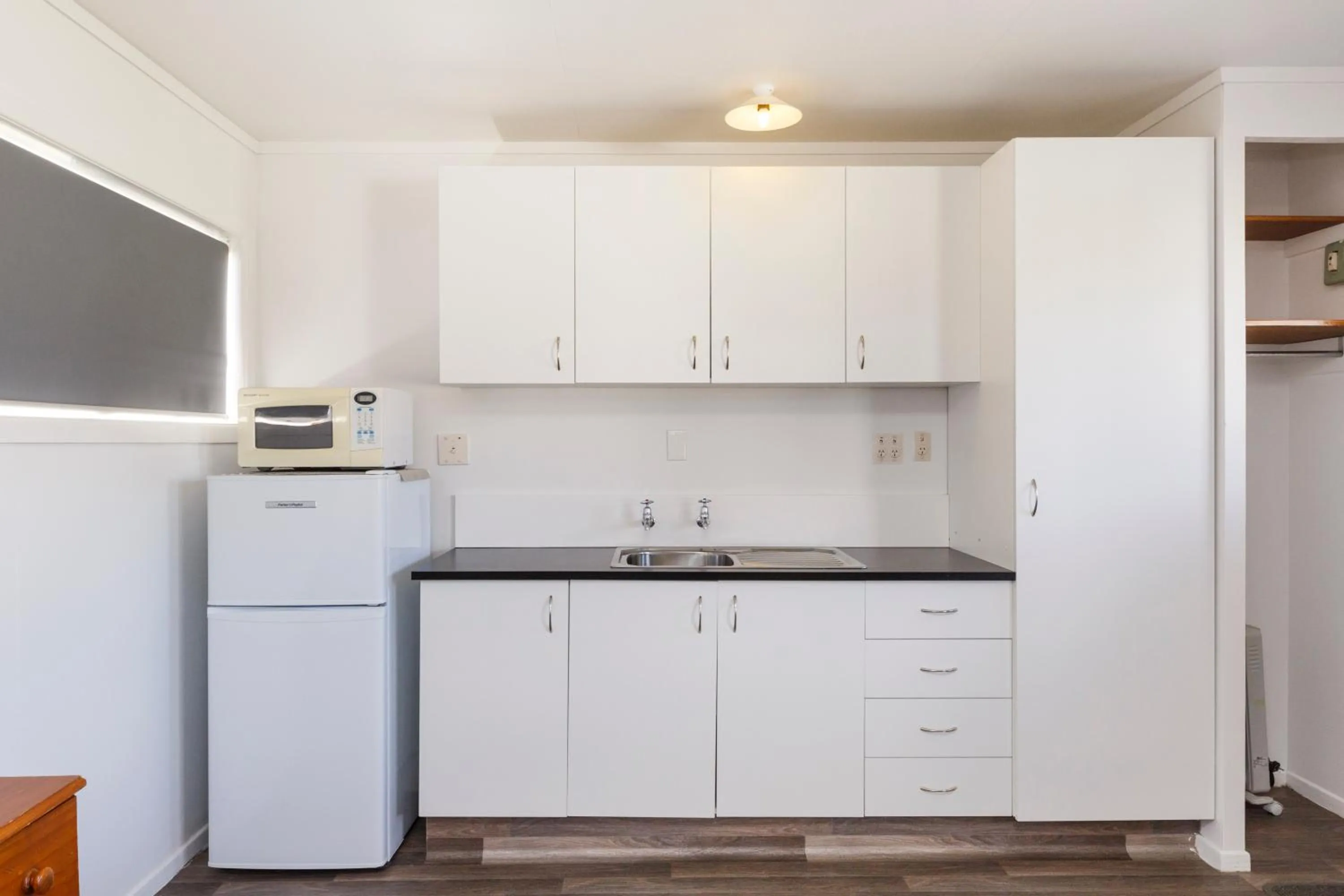 Kitchen or kitchenette in Foxton Beach Holiday Park