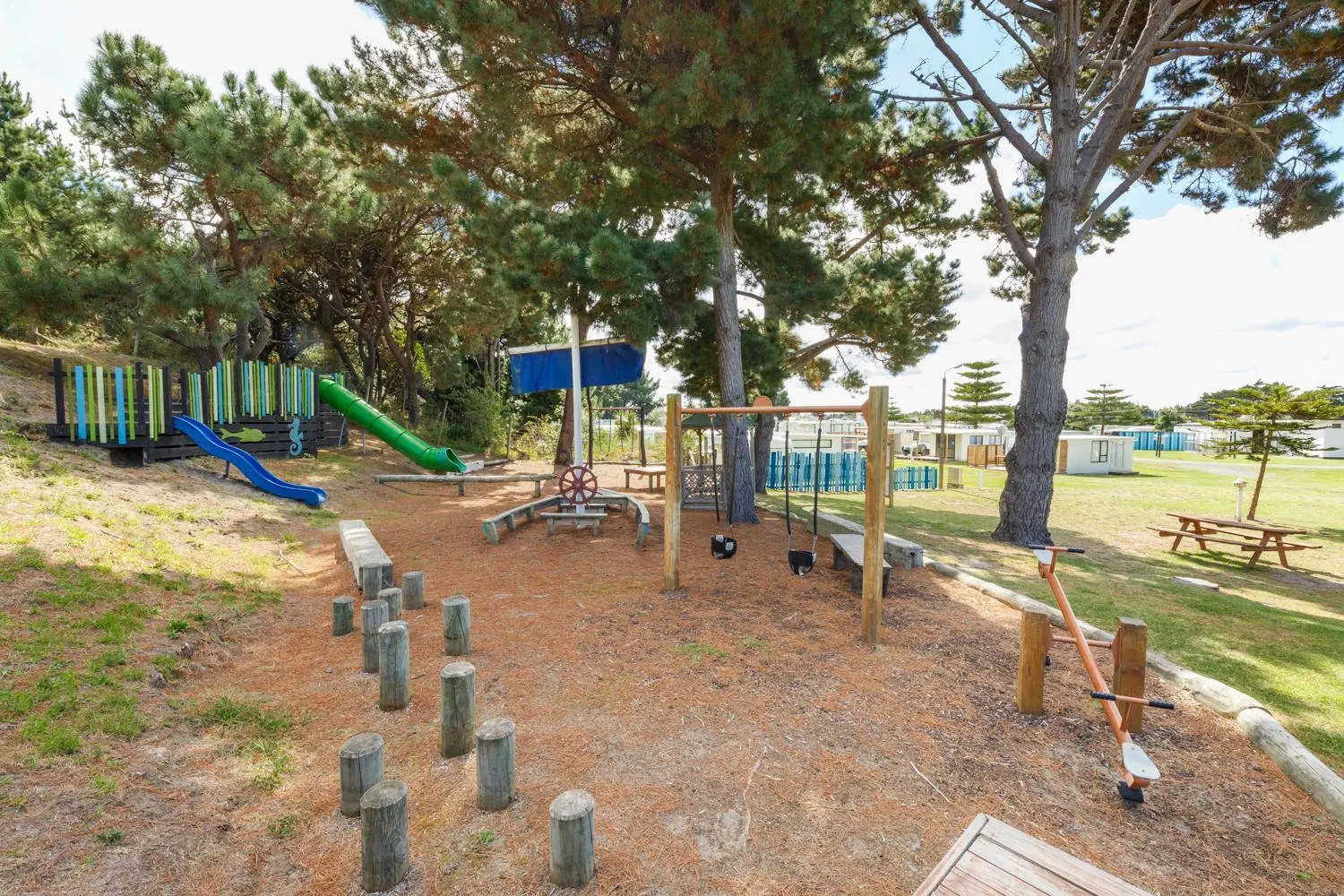 Natural landscape in Foxton Beach Holiday Park