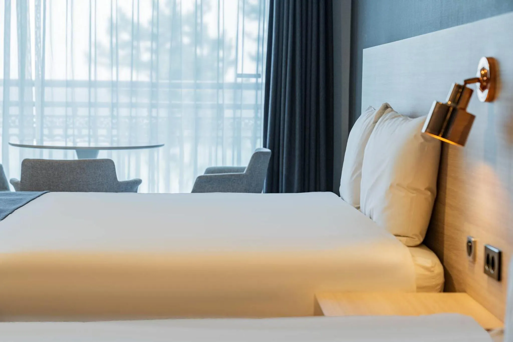 Bed in Gyeongpo Soo Hotel