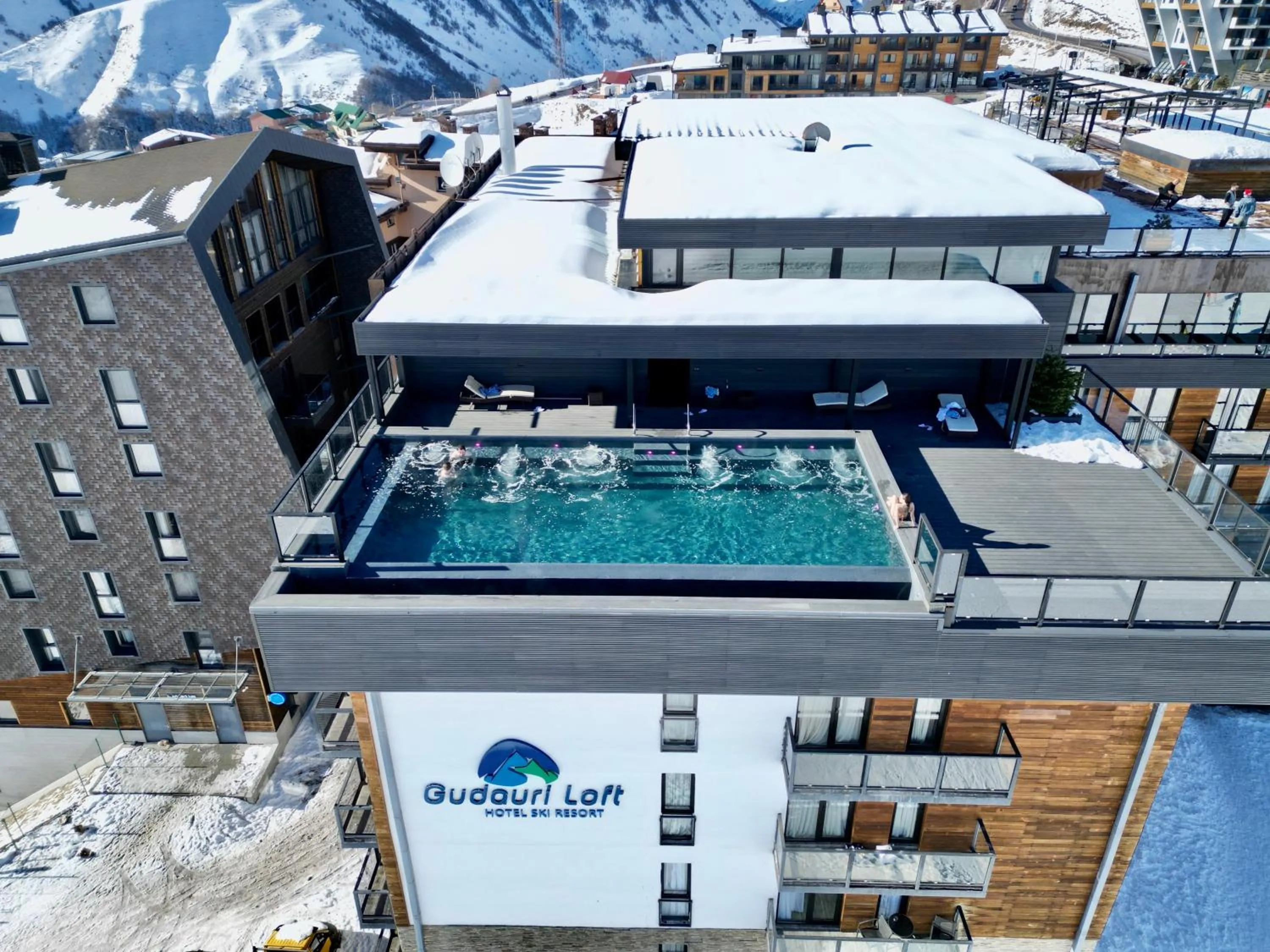 Swimming pool in Gudauri Loft Hotel