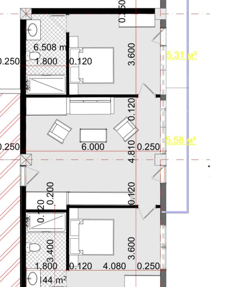 Floor plan in Gudauri Loft Hotel